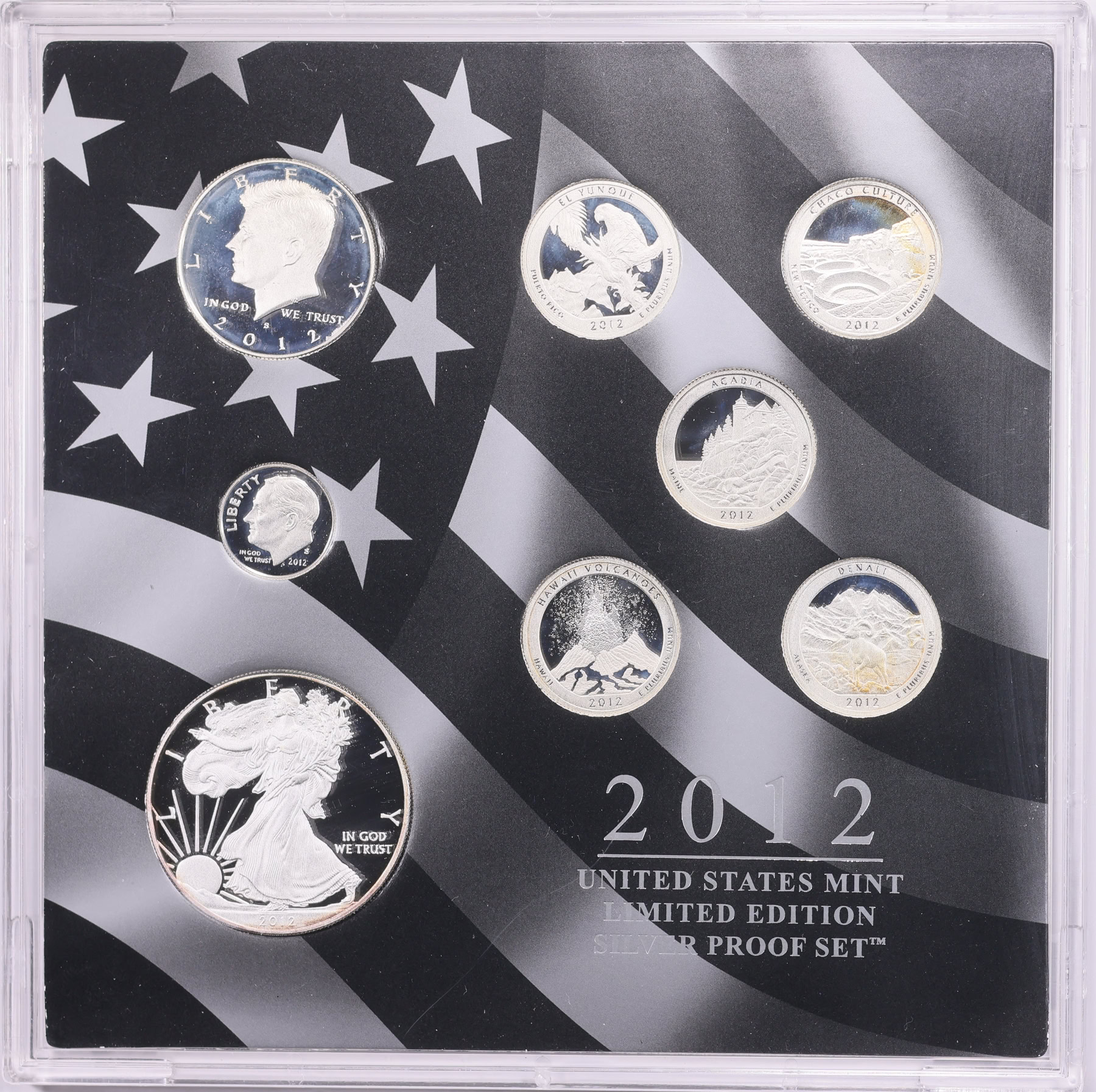 2012 U.S. Mint Limited Edition Silver Proof Set Uncertified in Original ...