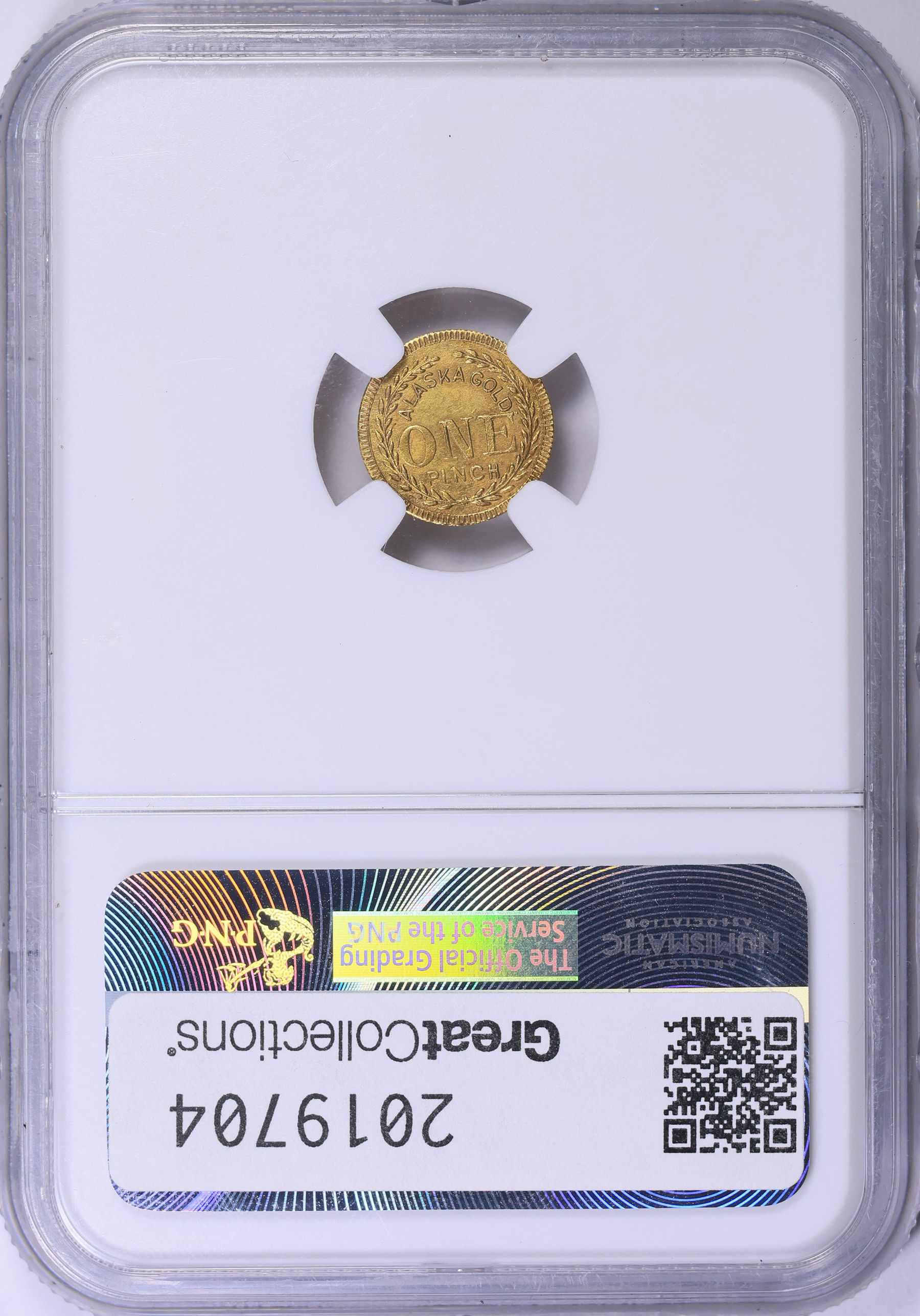 1897-Dated Gold 1 Pinch Alaska Gold Token KM-Tn1 NGC MS-64 (Item