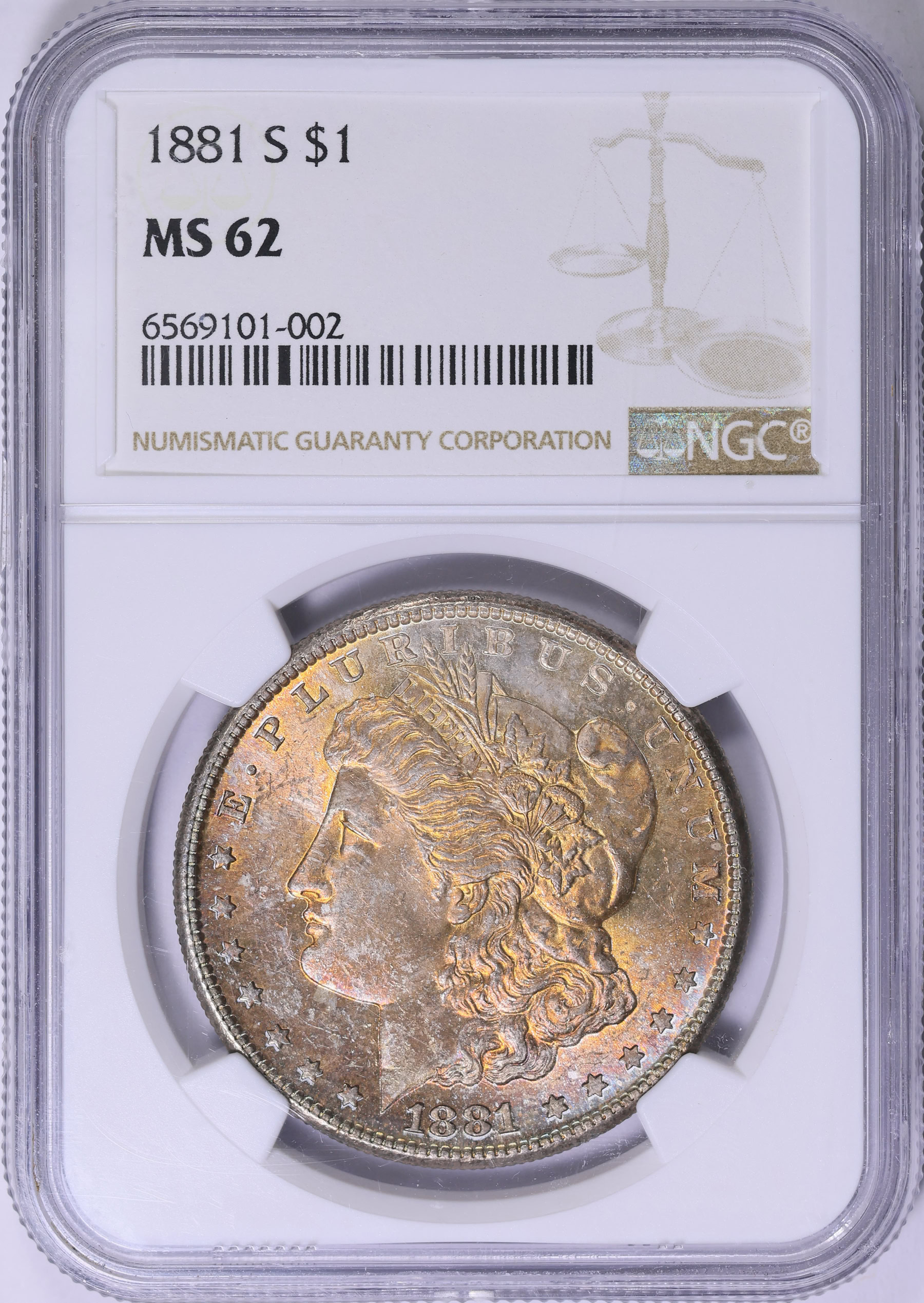 1881-S Morgan Silver Dollar NGC MS-62 (Toned) (Item 2019791