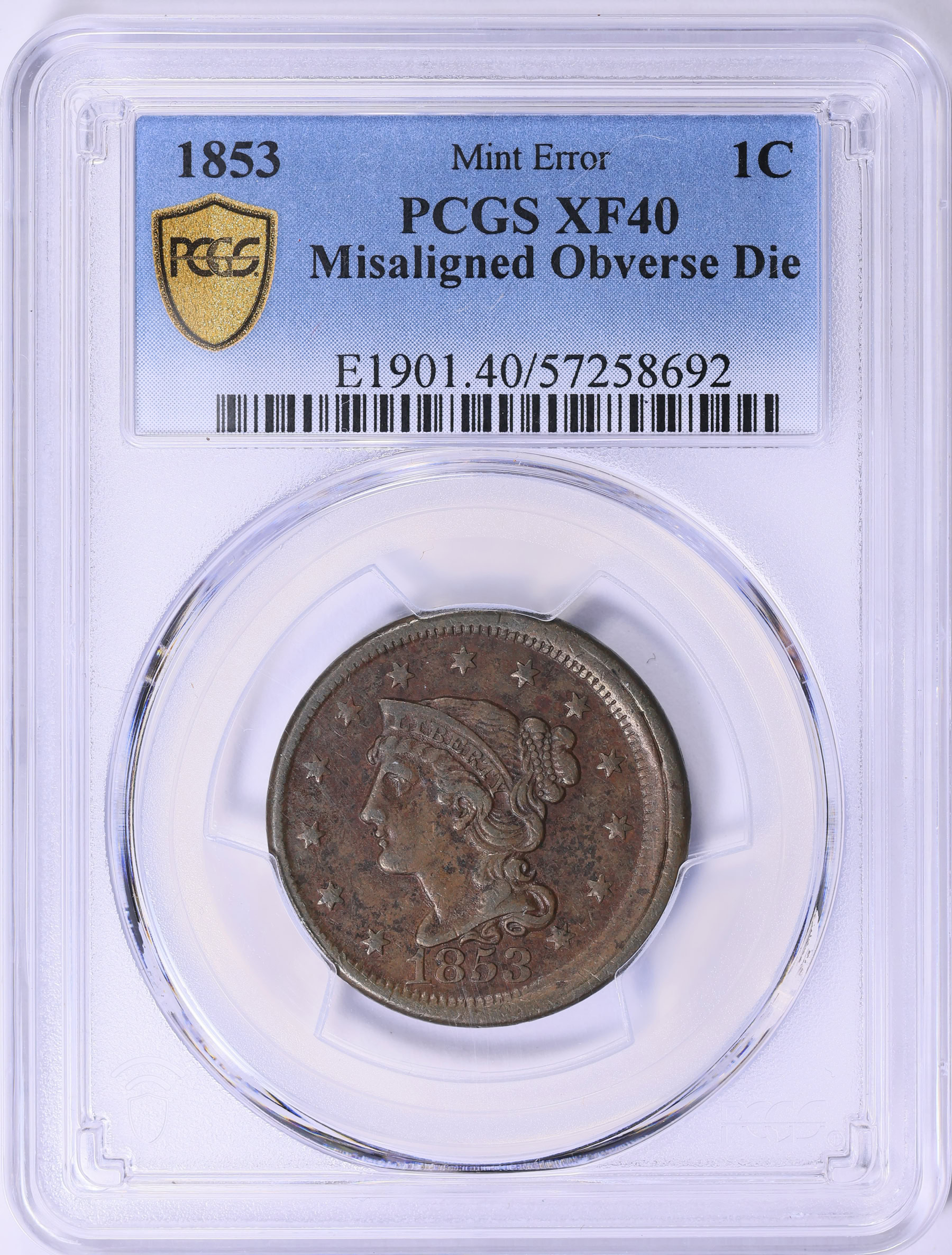 1853 ベルギー　10セント　未使用− 希少 PCGS 1853 ベルギー 10セント 未使用− 希少 PCGS 1853 ベルギー10セント未