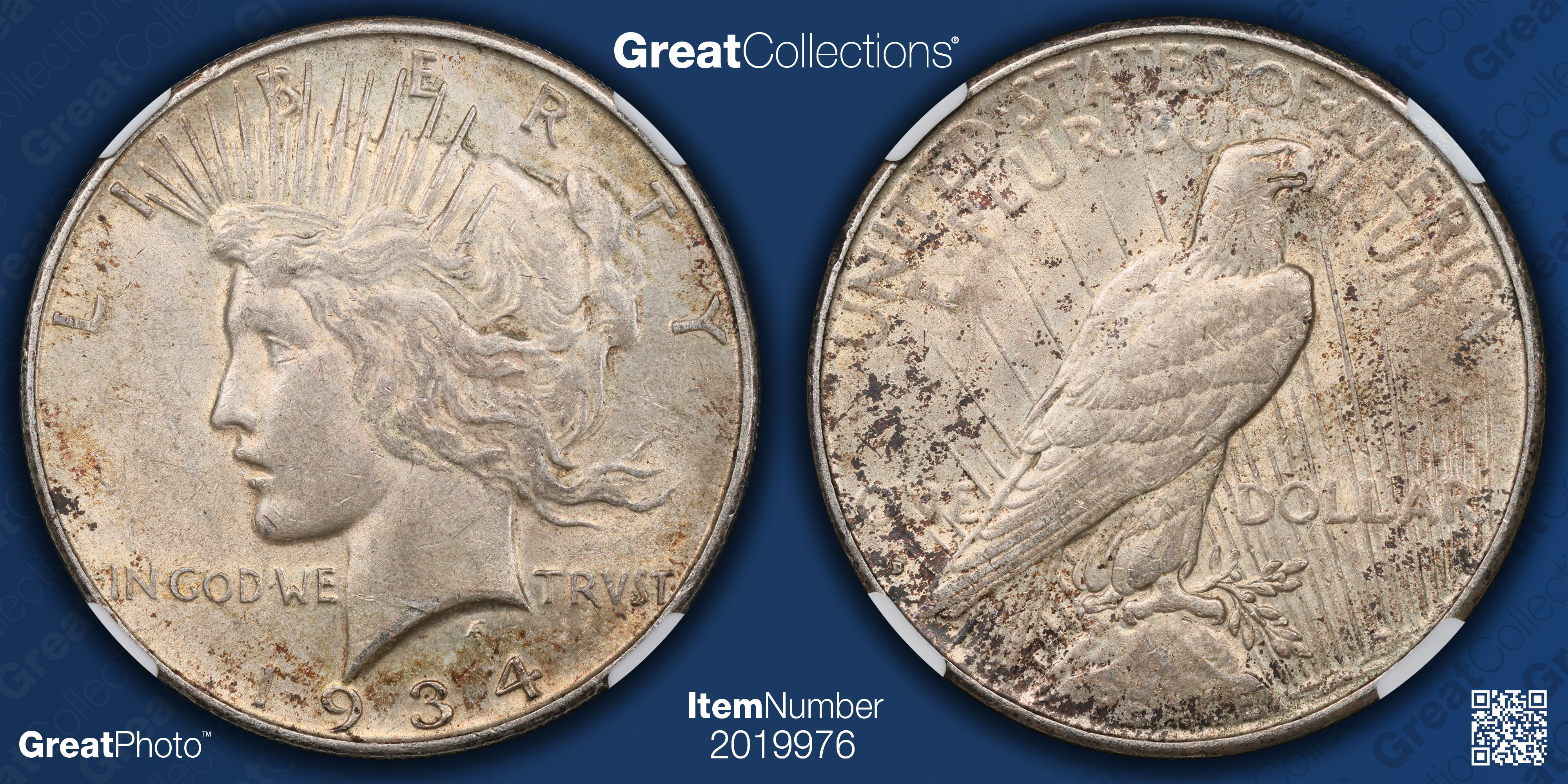 1934-S Peace Silver Dollar NGC AU-58 (Item 2019976