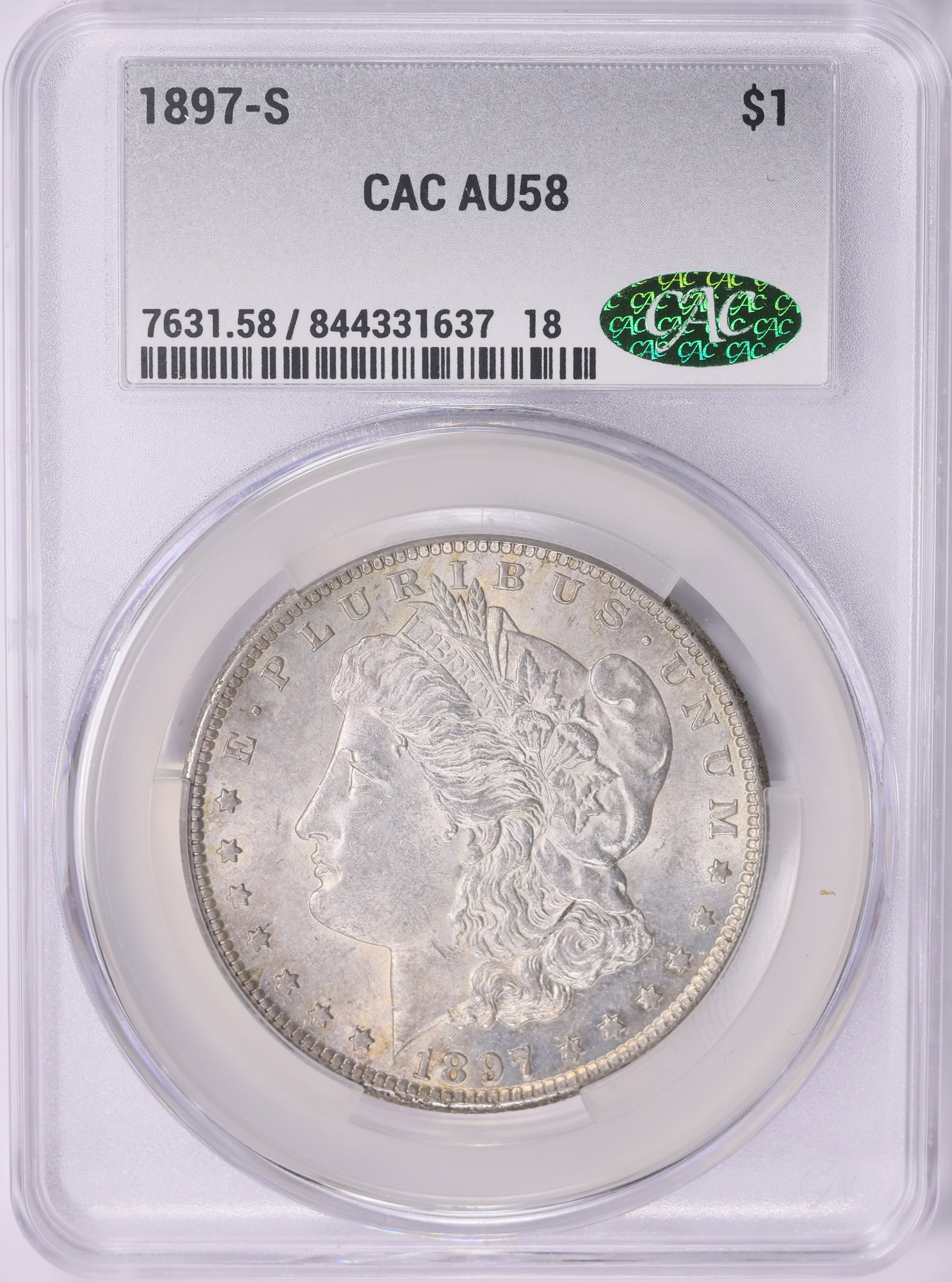 1897-S Morgan Silver Dollar CACG AU-58 (Item 2020705 ...