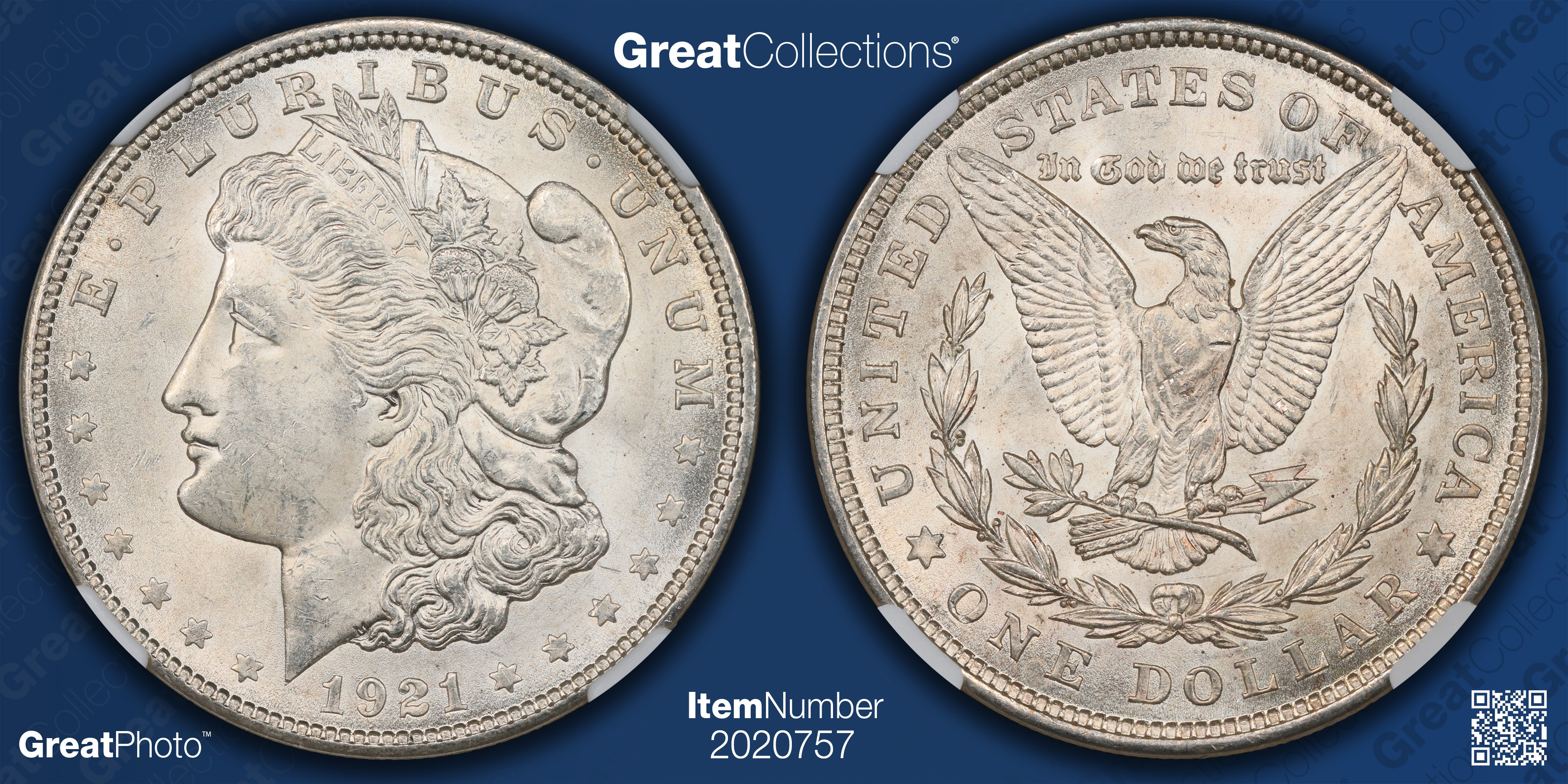 1921 Morgan Silver Dollar NGC MS-64 (Item 2020757