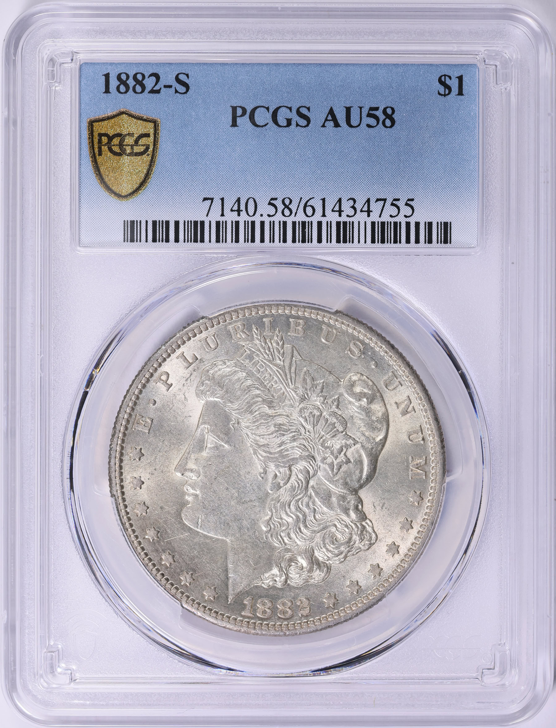 1882-S Morgan Silver Dollar PCGS AU-58 (Item 2021131