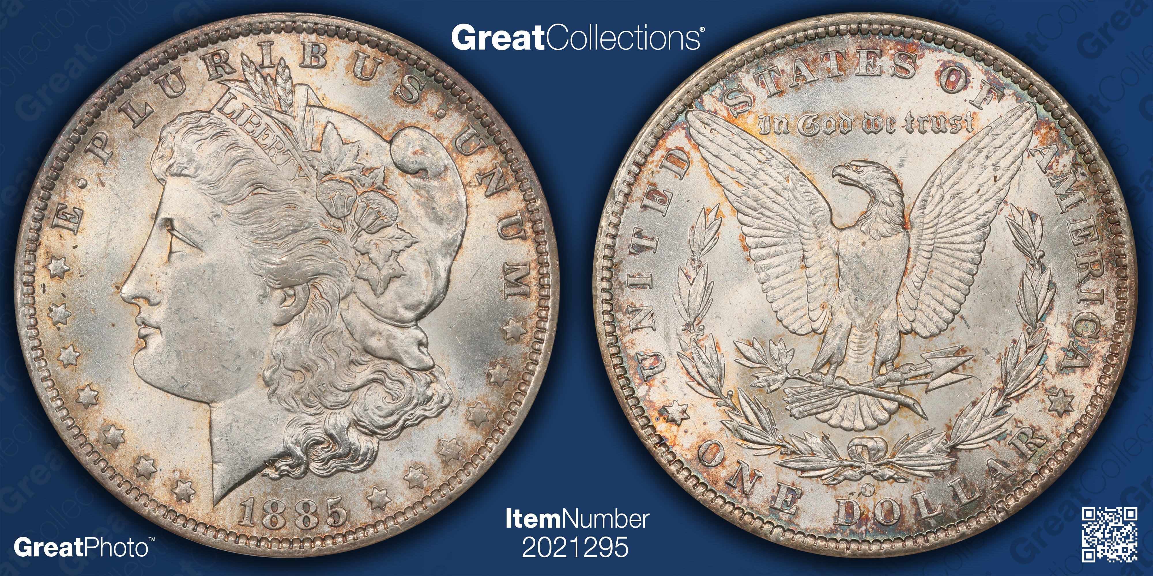 1885-O Morgan Silver Dollar NGC MS-63 (CAC Green) OH (Early White