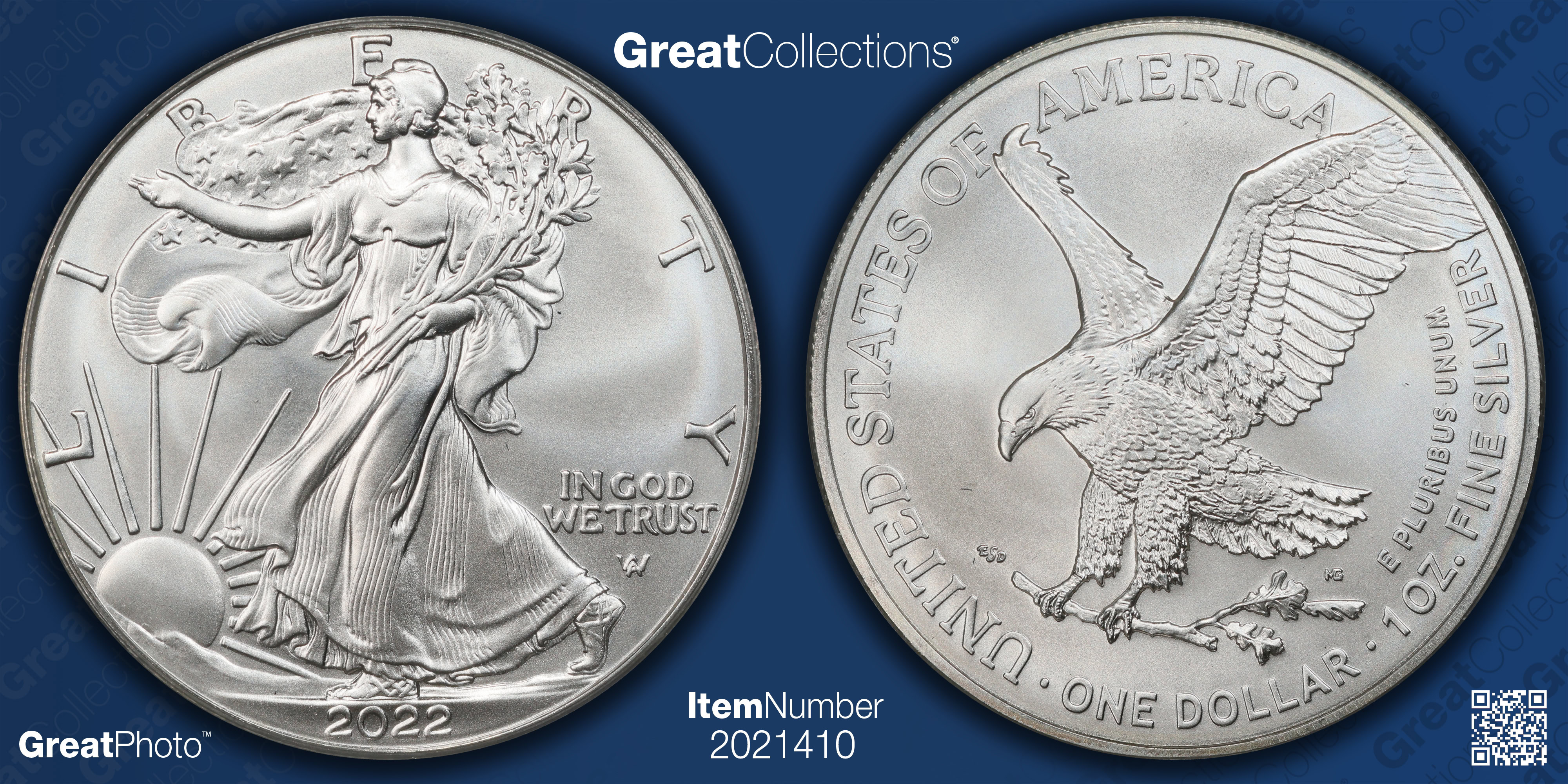 2022 $1 Silver Eagle First Day of Issue PCGS MS-70 (Emily Damstra
