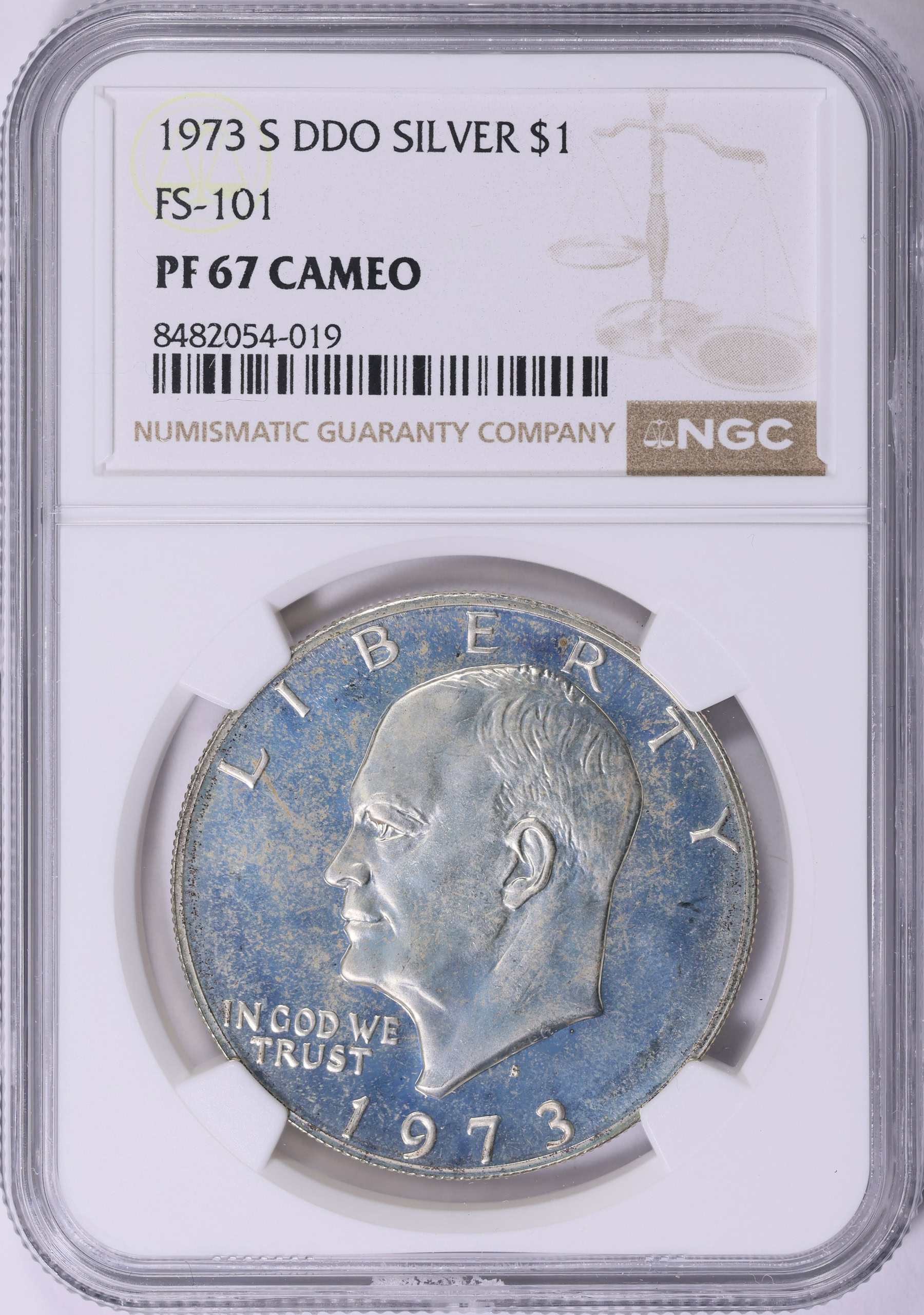 1973-S Eisenhower Dollar Silver Doubled Die Obverse FS-101 NGC