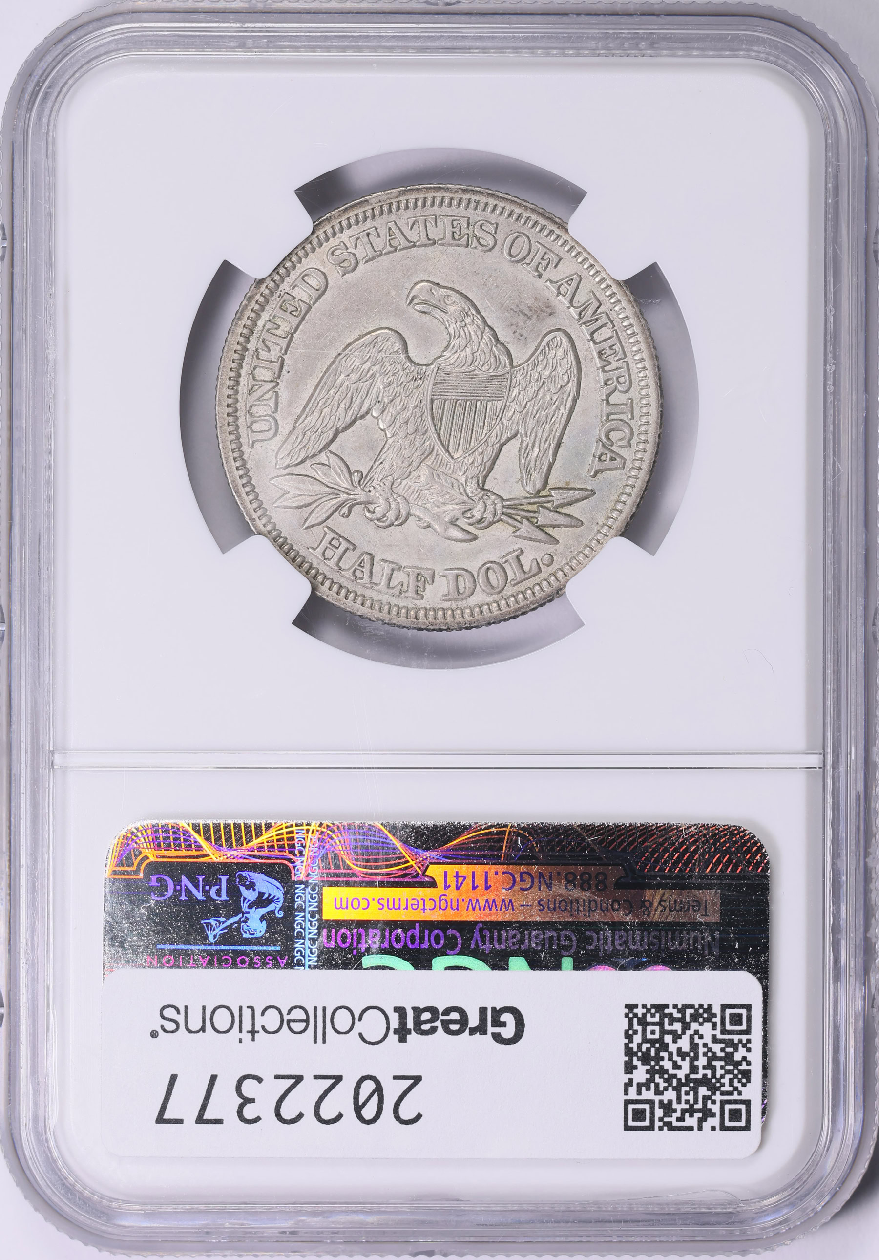 1847 Seated Liberty Half Dollar NGC AU-58 (Item 2022377