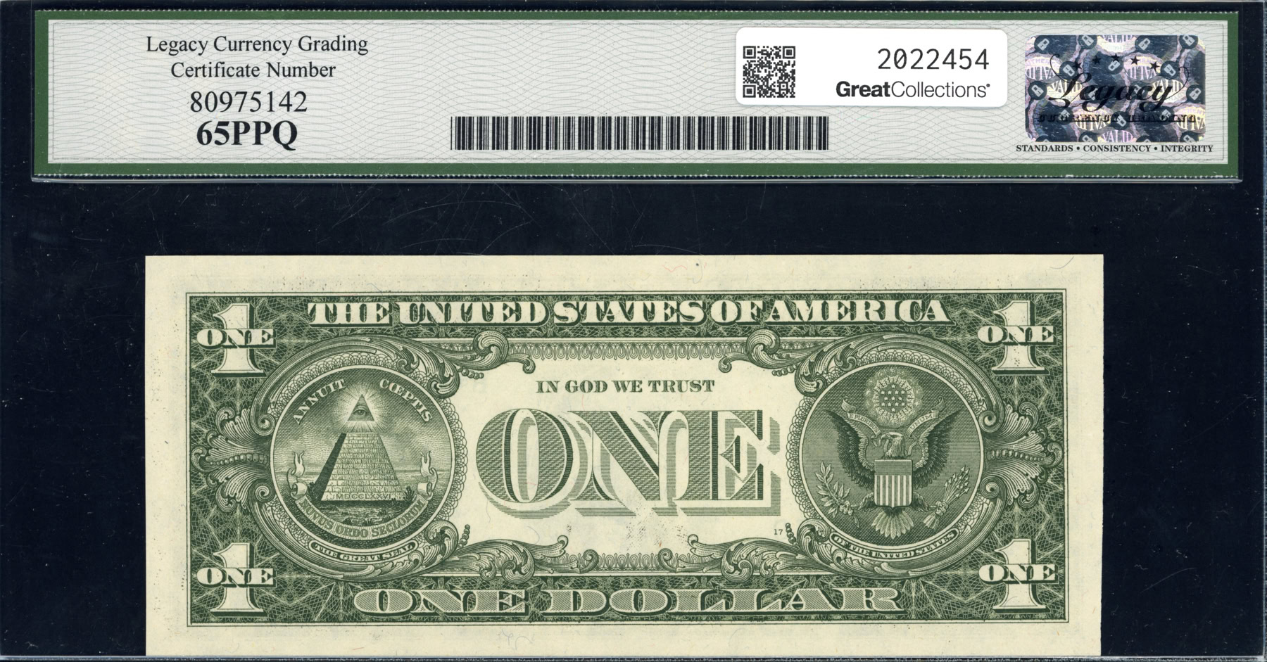 Fr. 1912-B (BD Block) 1981A $1 New York Federal Reserve Note Ortega ...