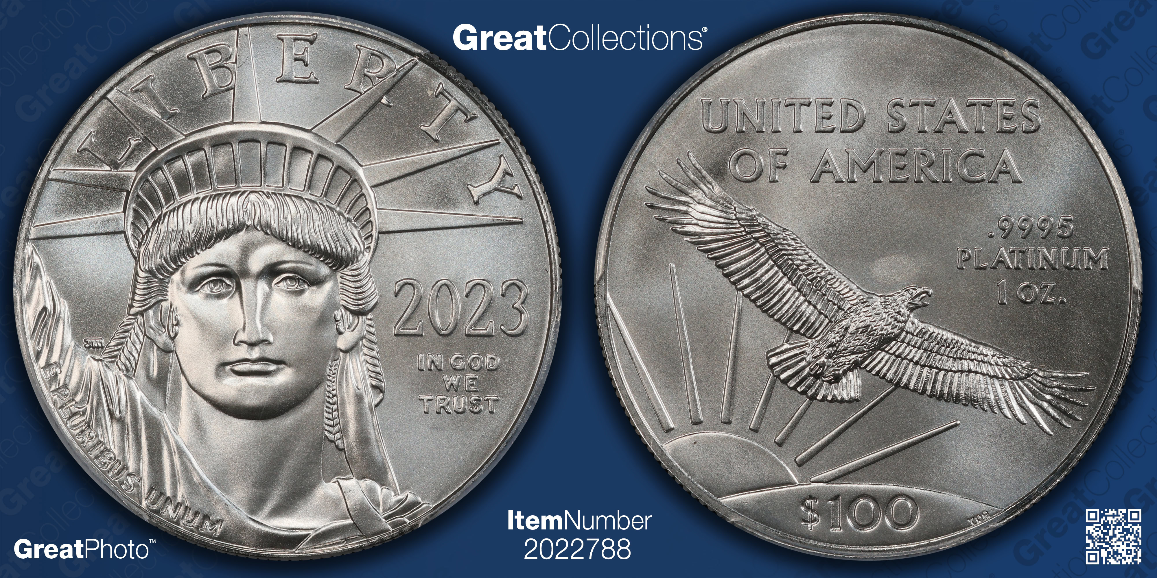 2023 $100 One-Ounce Platinum American Eagle Statue of Liberty