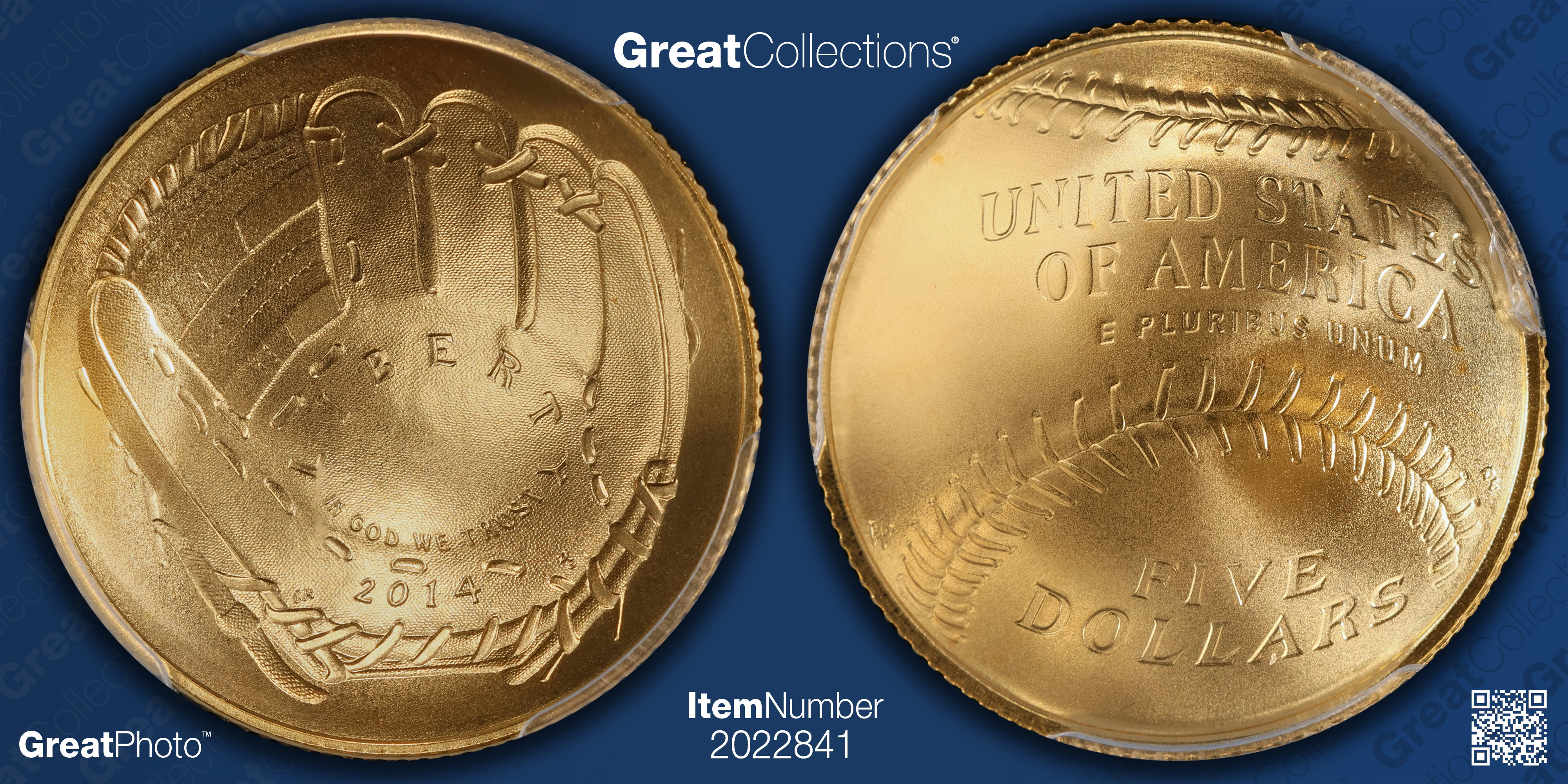 2014-W Baseball Hall of Fame Gold $5 PCGS MS-70 (Cal Ripken Jr Signed ...