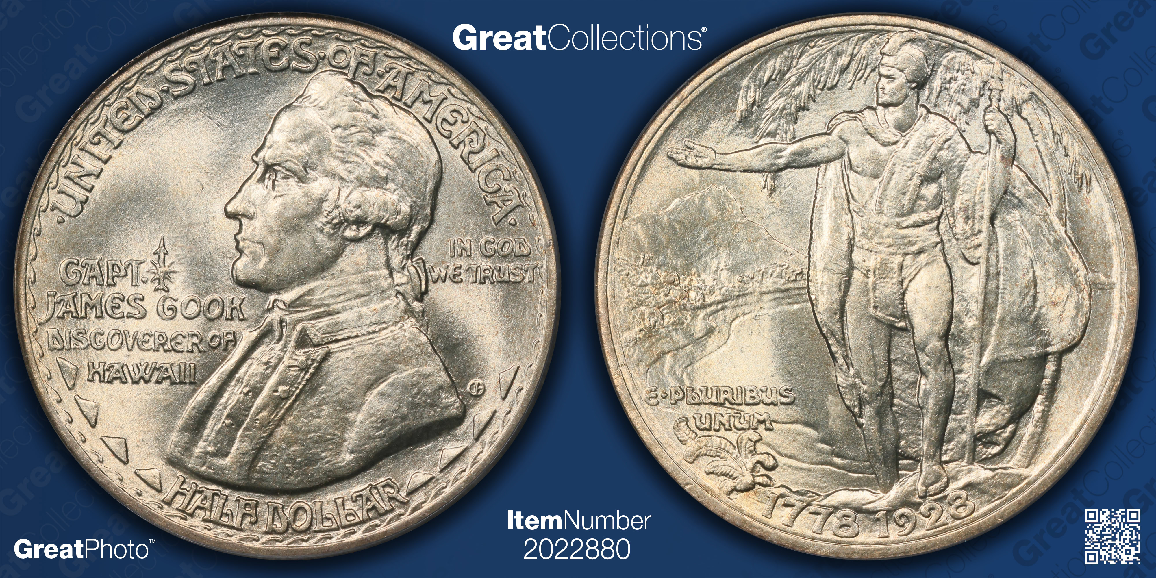 1928 Hawaiian Sesquicentennial Half Dollar PCGS MS-64 (Item