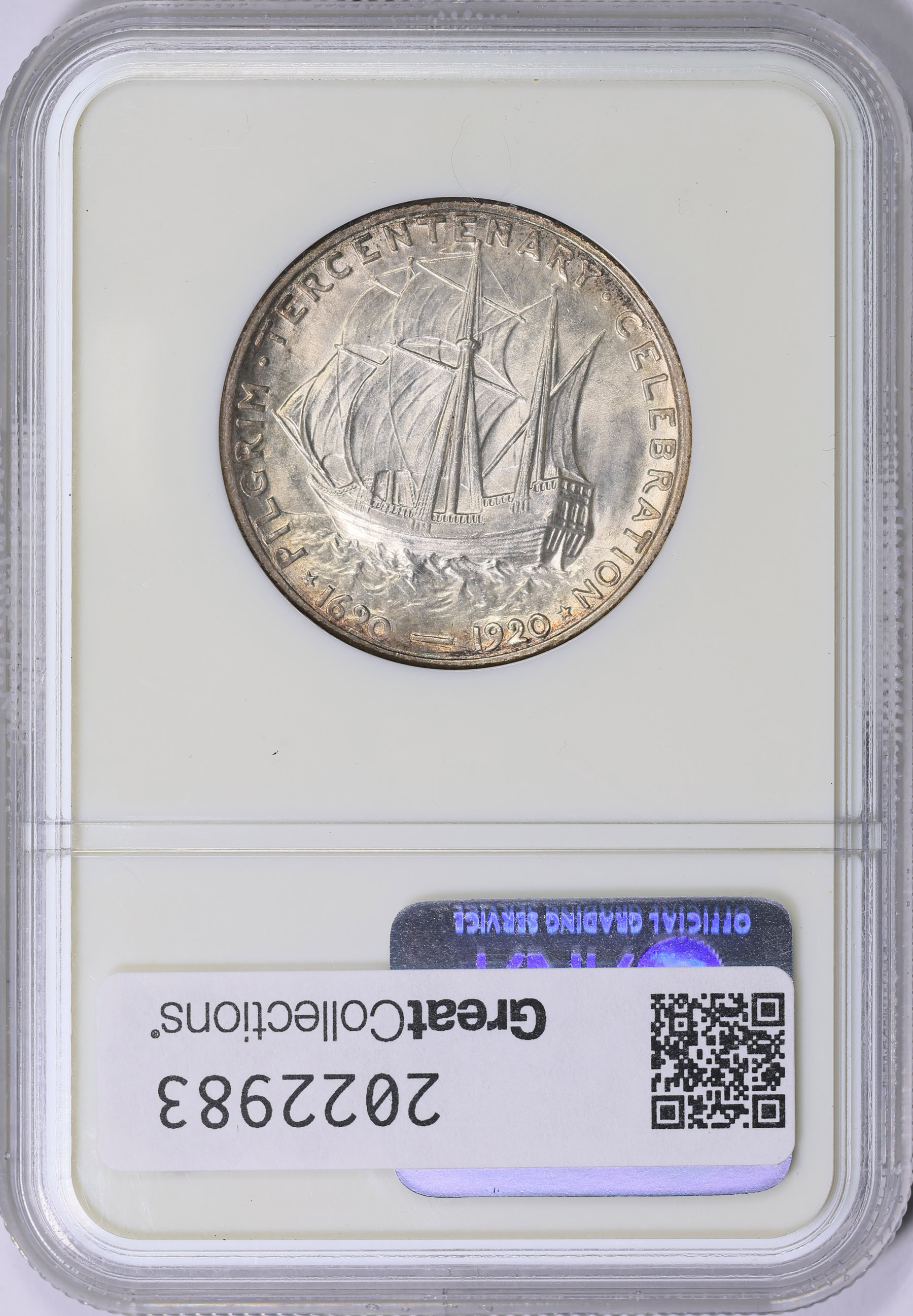 1921 Pilgrim Tercentenary Half Dollar NGC MS-64 (CAC Green) (Item