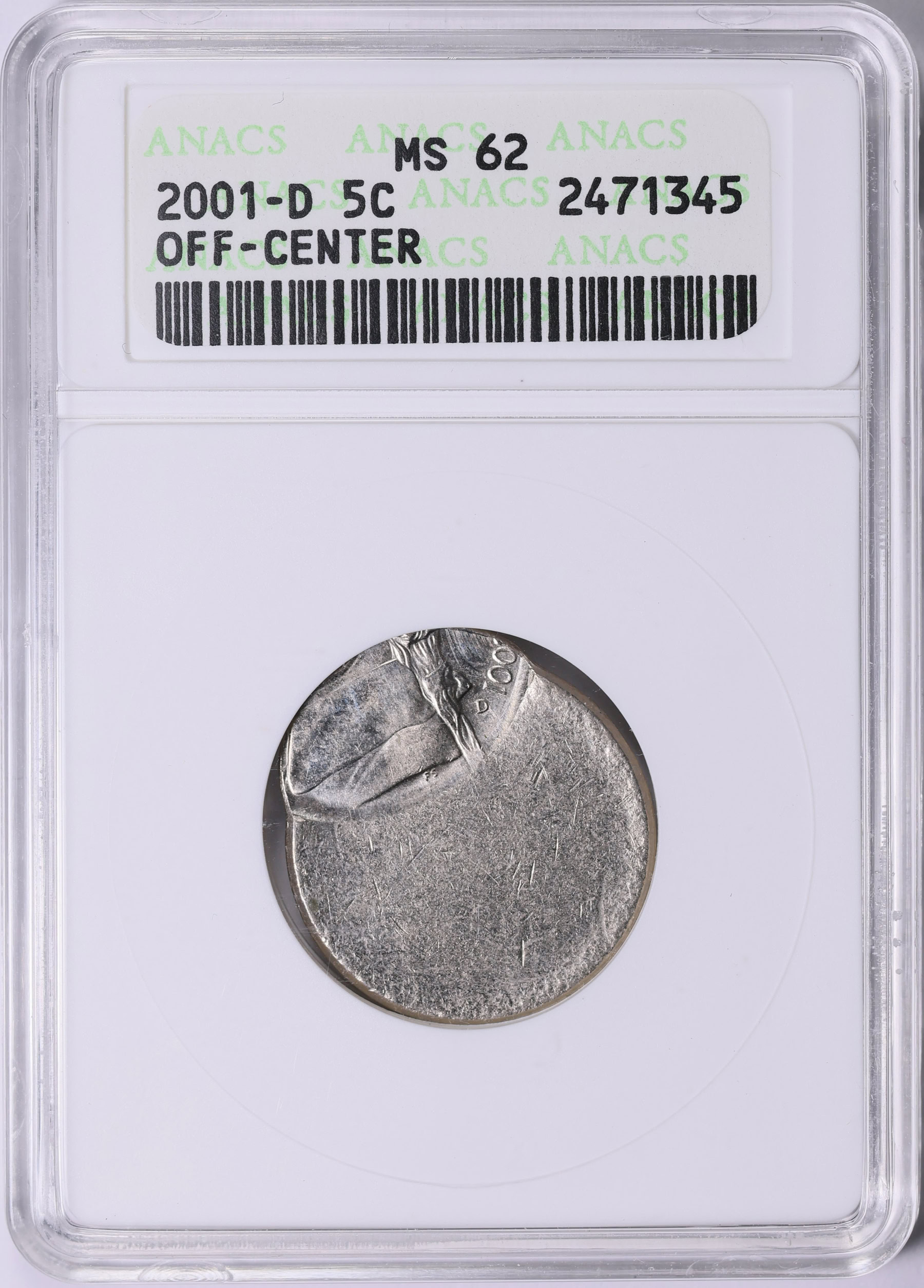 コレクション Error coin Mint Error 197X Lincoln Cent Split Planchet Before Strike (1.5g