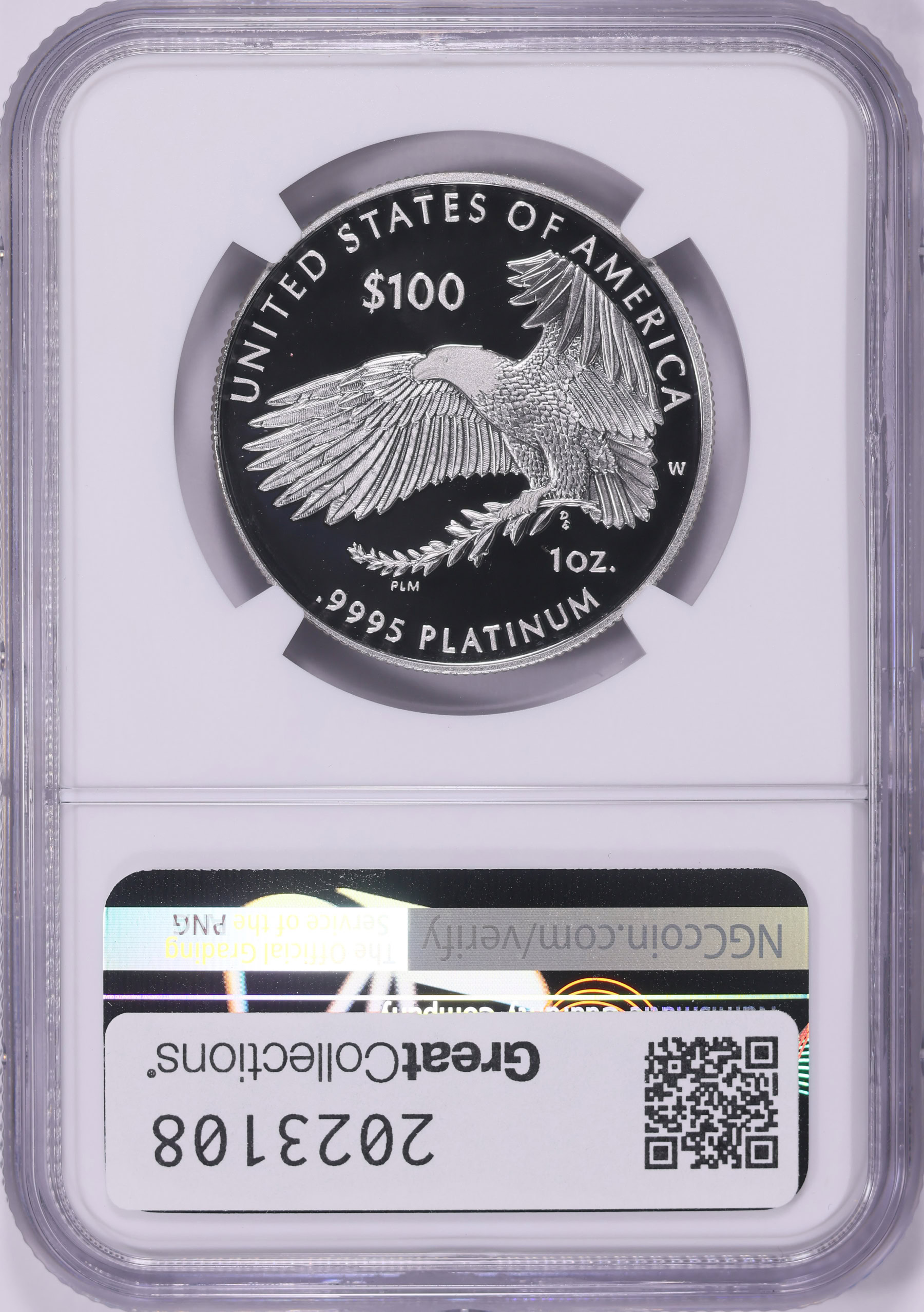 2023-W $100 One-Ounce Platinum American Eagle Freedom of the Press