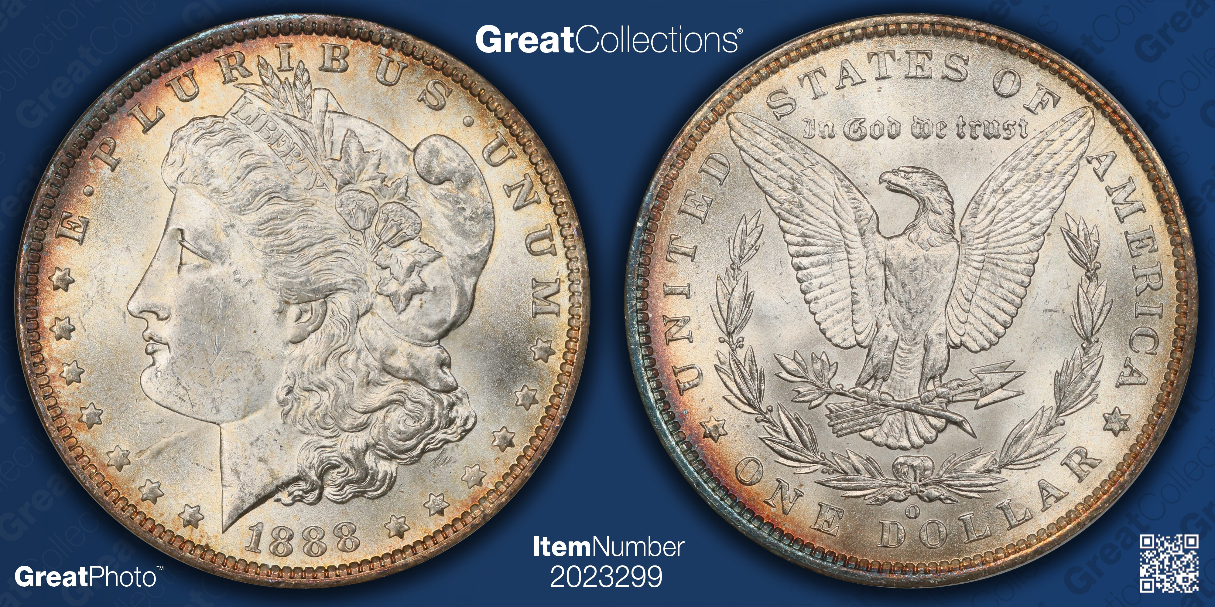 1888-O Morgan Silver Dollar DDR VAM-9 *Top 100* ANACS MS-63 OH