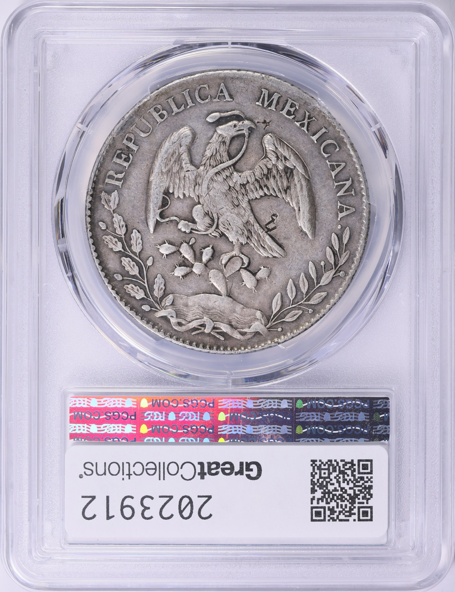 Mexico 1895-Zs FZ Silver 8 Reales KM-377.13 PCGS Genuine VF