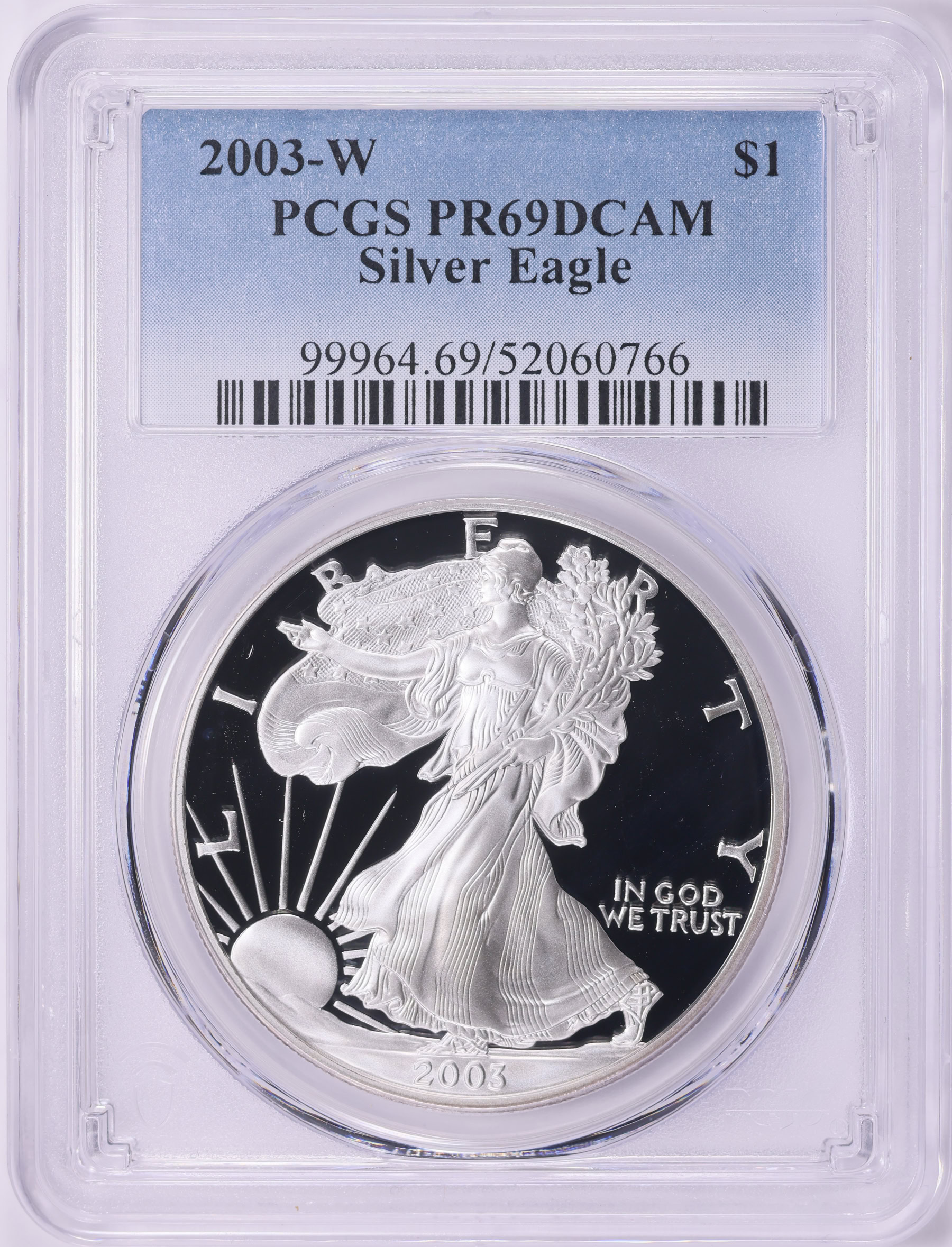 2003-W $1 Silver Eagle PCGS Proof-69 DCAM (Item 2024272