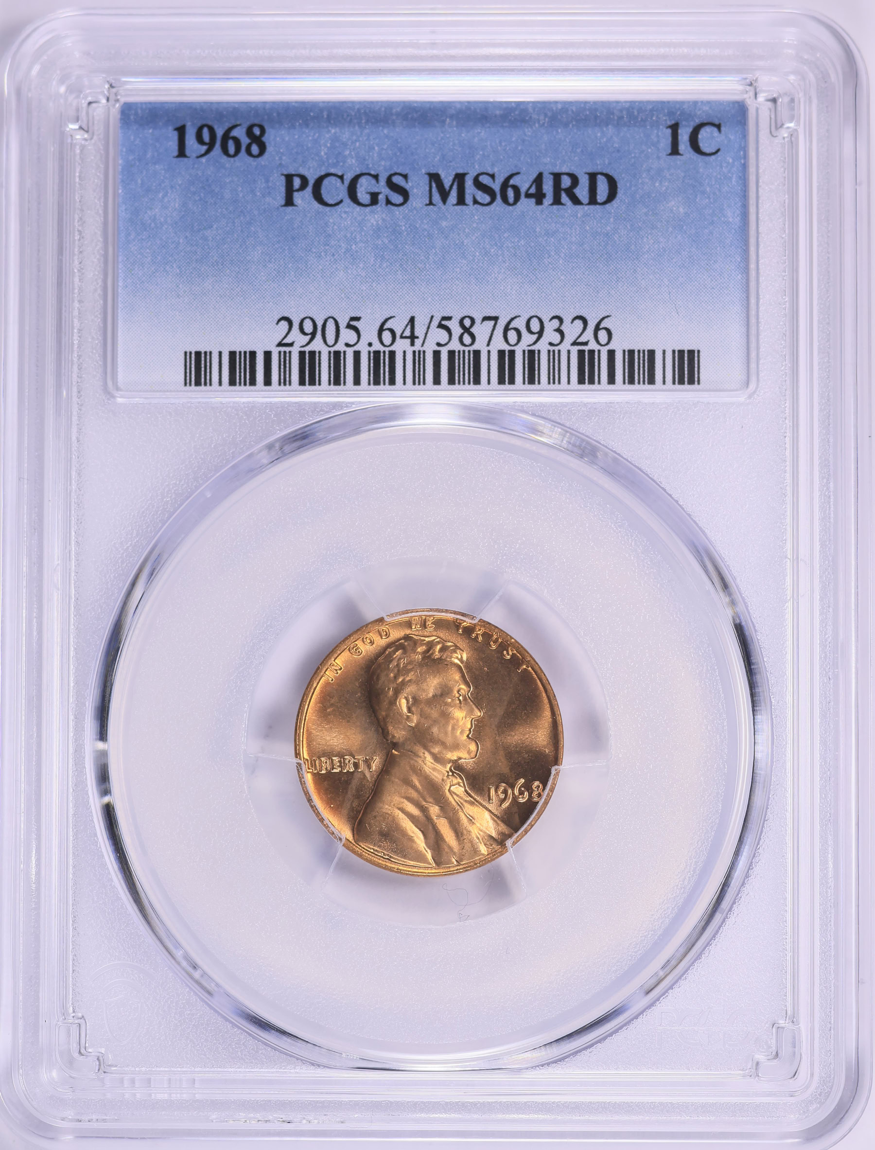 1968 Lincoln Cent PCGS MS-64 RD (Item 2024453) | GreatCollections