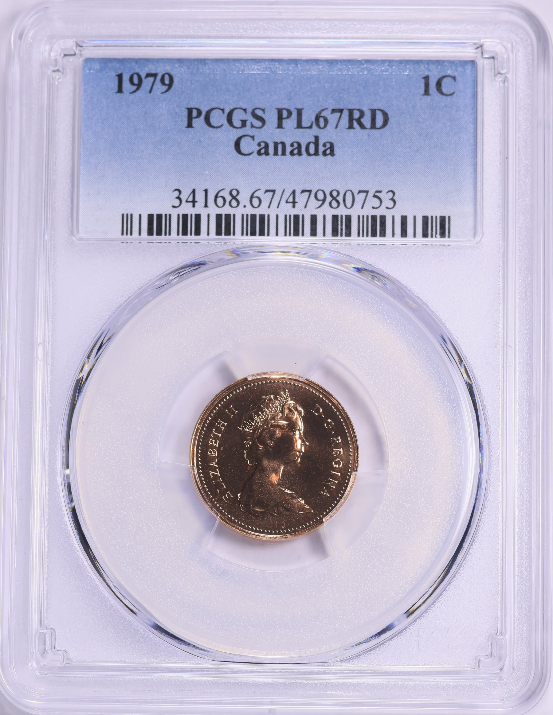 Canada 1979 Cent KM-59.2 PCGS PL-67 RD (Item 2024837