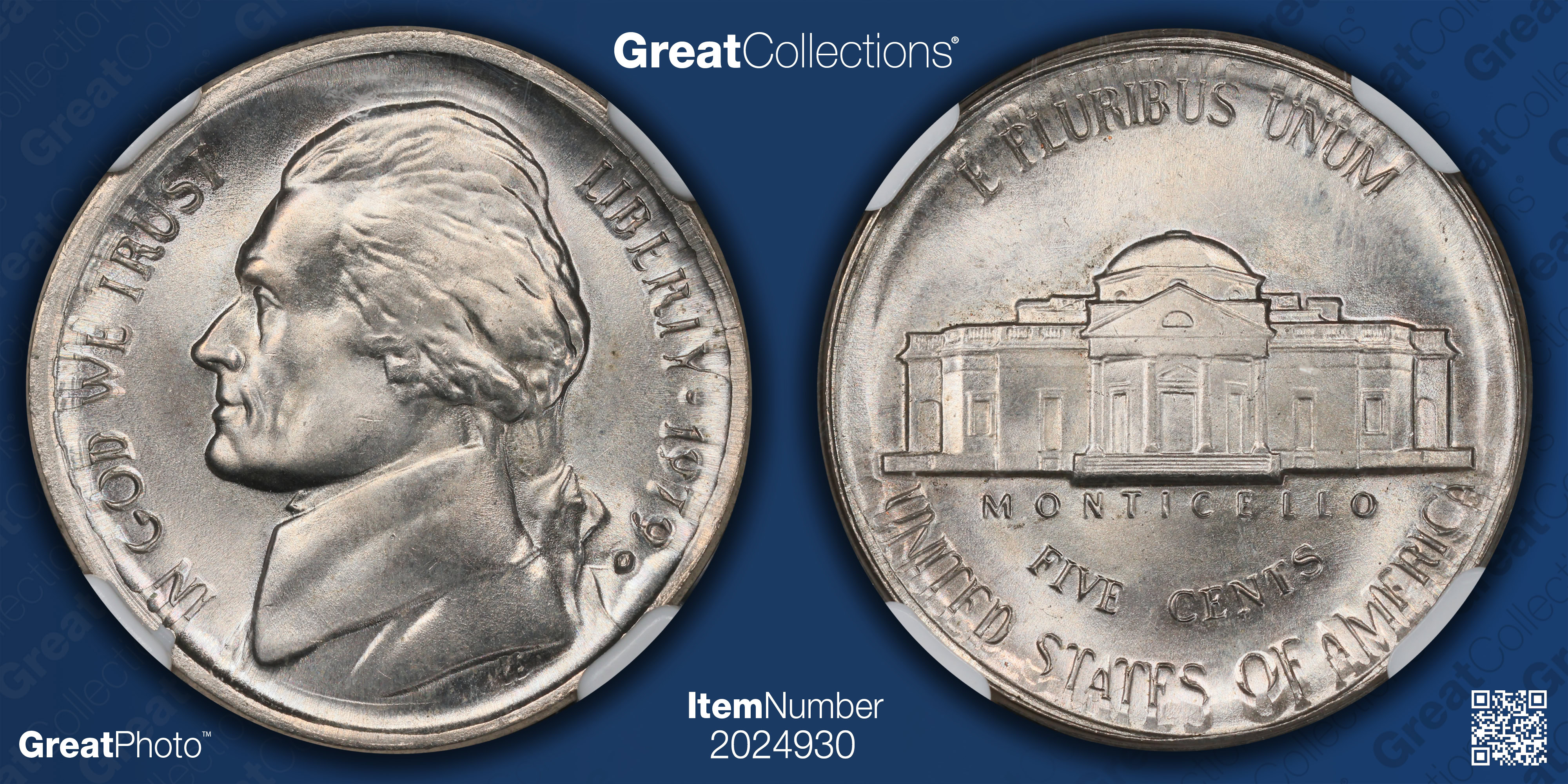 Mint Error 1979-D Jefferson Nickel Multi Struck Broadstruck NGC MS