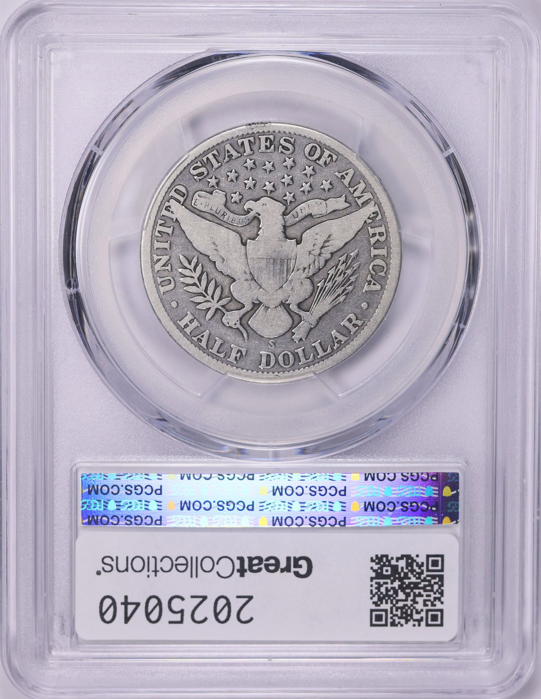 1911-S Barber Half Dollar PCGS G-06 (Item 2025040
