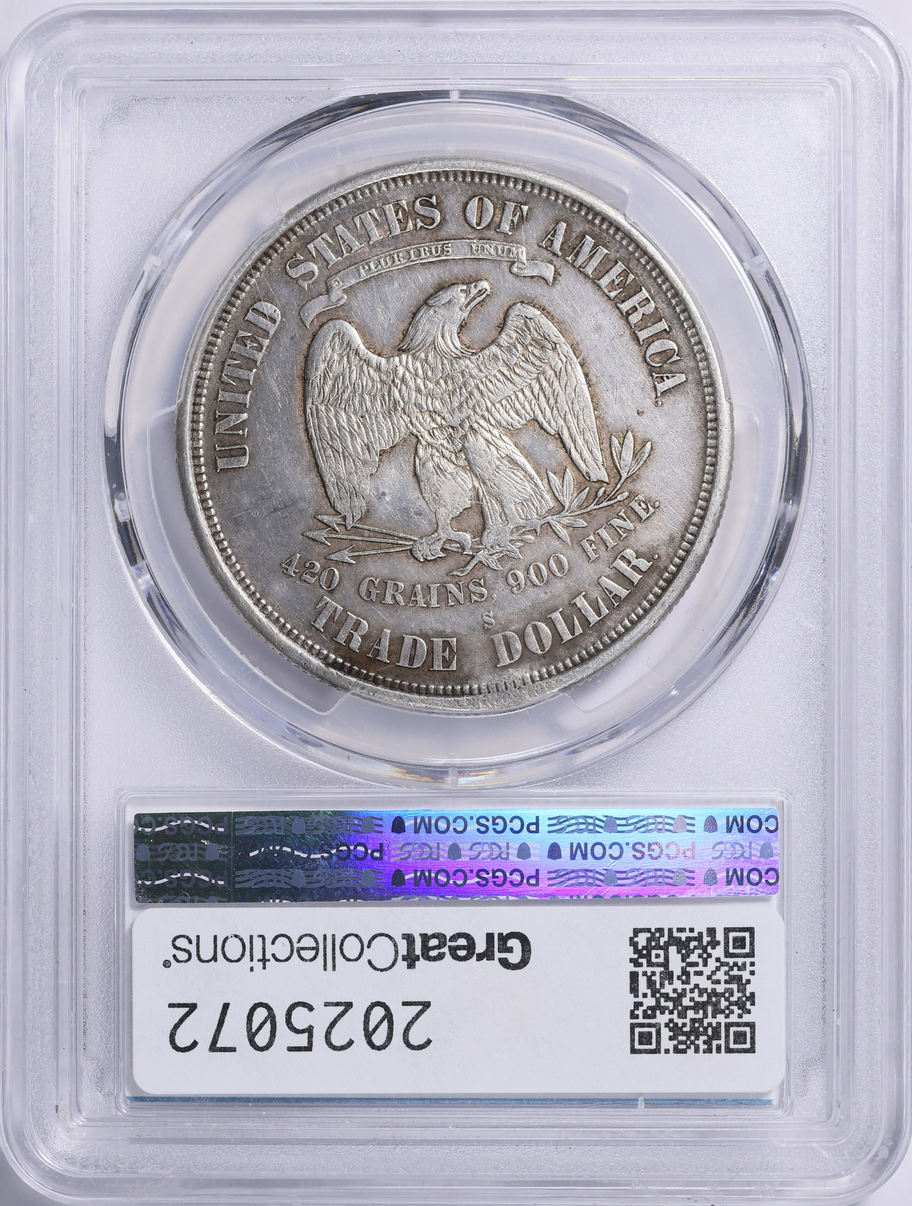 1873-S Trade Silver Dollar Chop Mark PCGS Genuine AU Details (Item