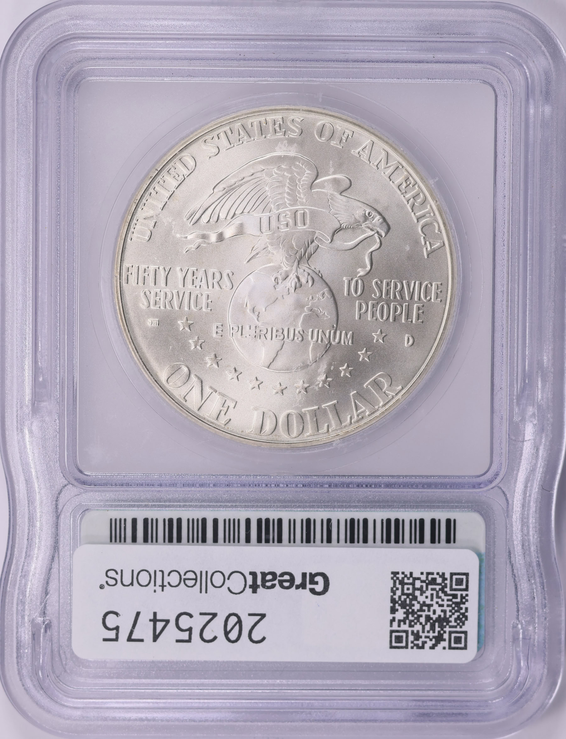 1991-D USO 50th Anniversary Silver Dollar ICG MS-70 (Item 2025475