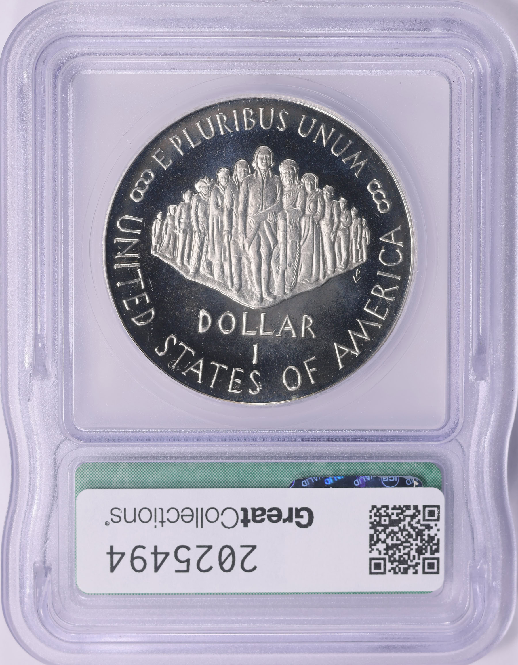 1987-S U.S. Constitution Bicentennial Silver Dollar ICG Proof-70