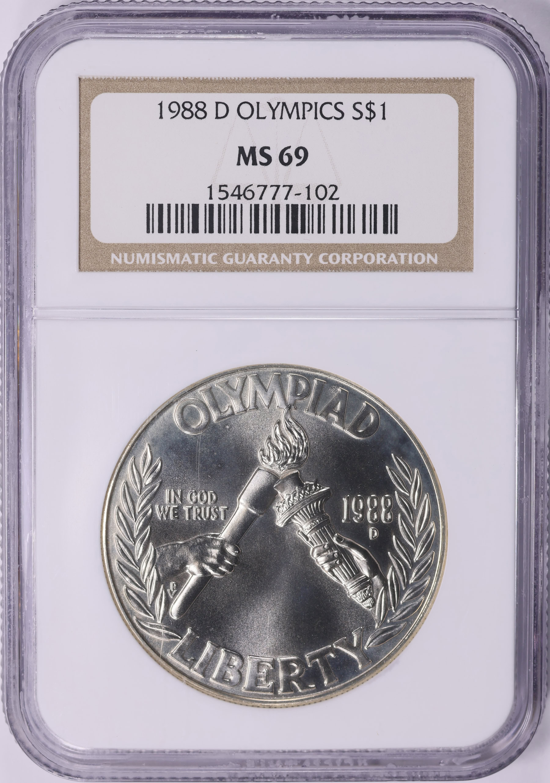 1988-D Seoul Olympiad Silver Dollar NGC MS-69 (Item 2025527