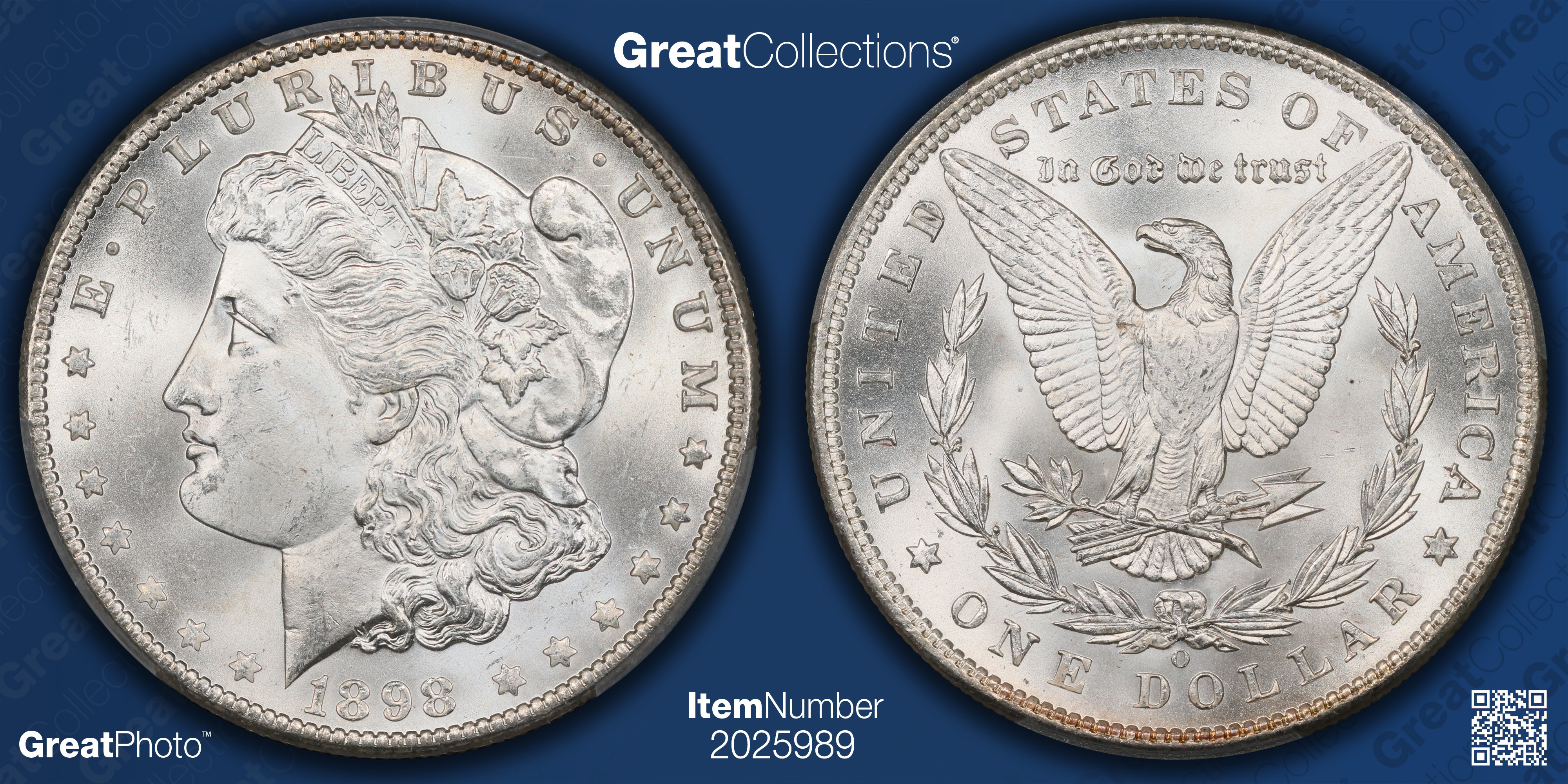 1898-O Morgan Silver Dollar PCGS MS-65 (Item 2025989