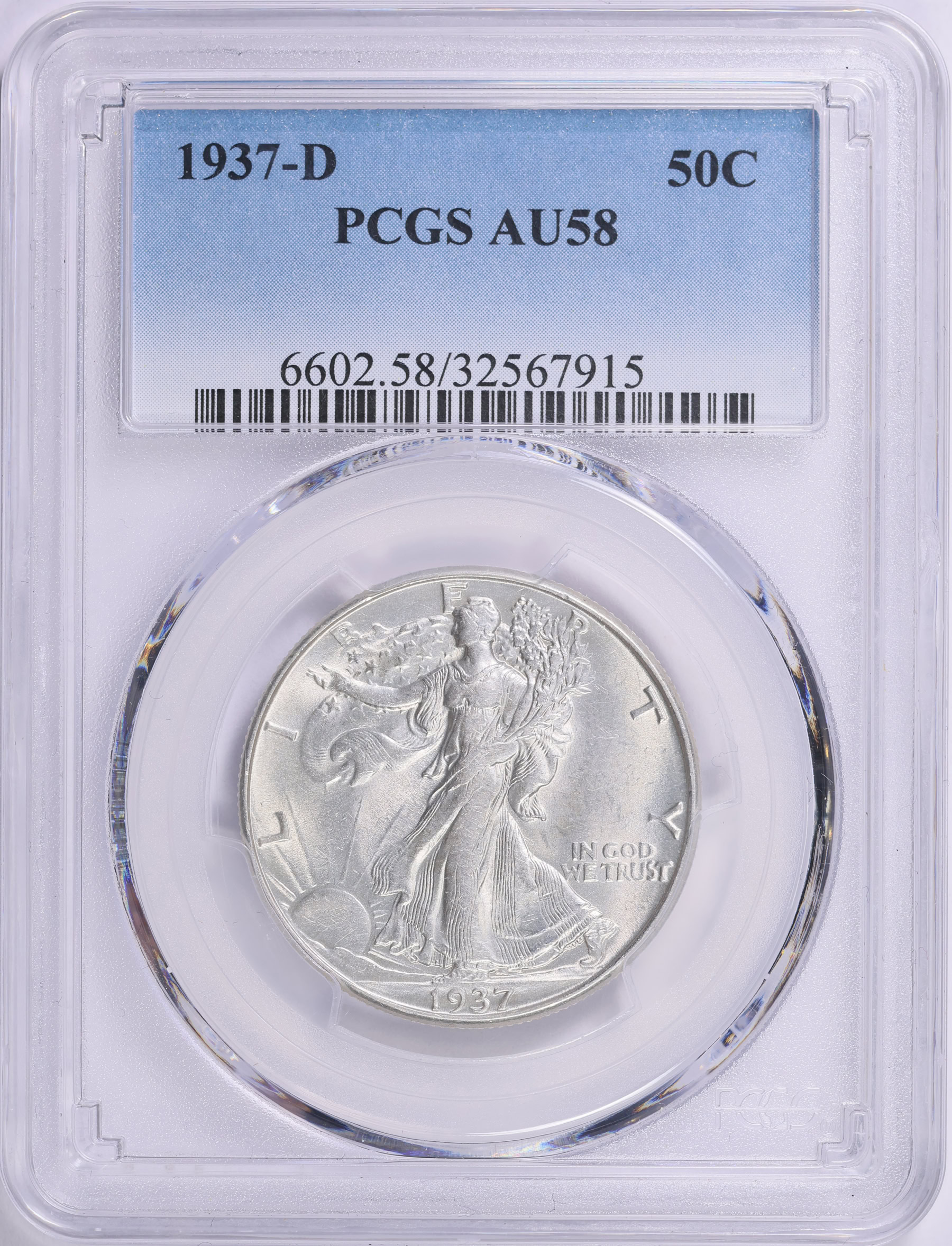 1937-D Walking Liberty Half Dollar PCGS AU-58 (Item 2026452