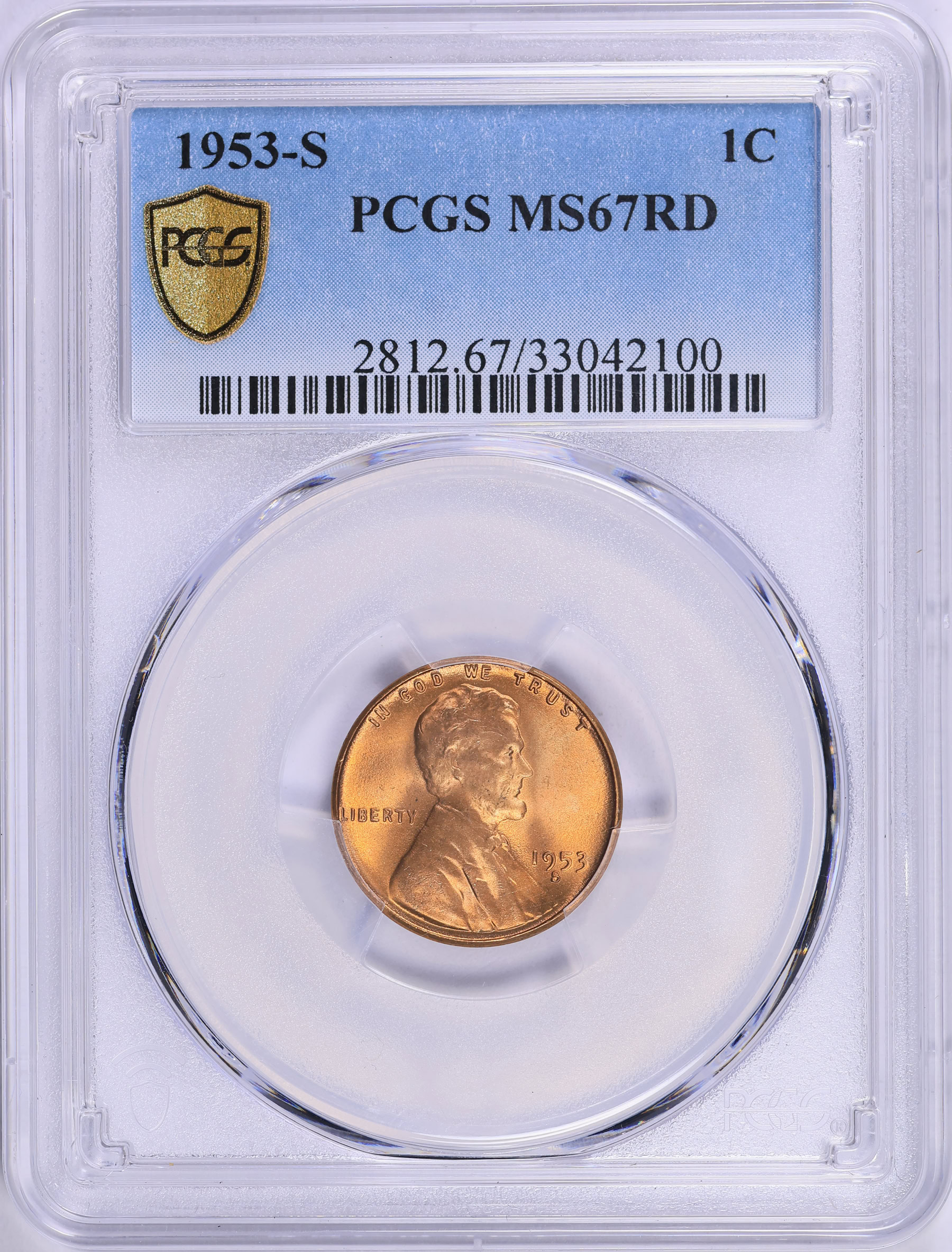 1953-S Lincoln Cent PCGS MS-67 RD (Item 2026999