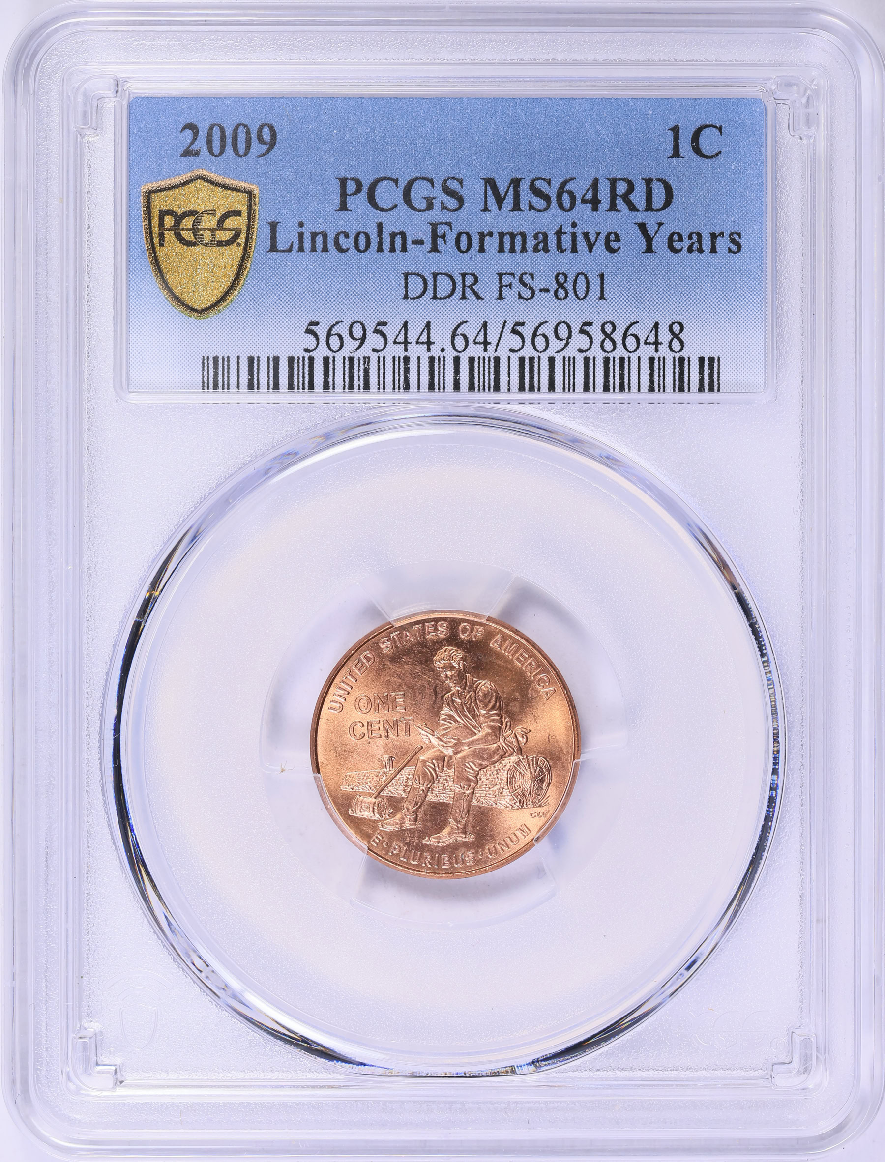 2009 Lincoln Cent Formative Years DDR FS-801 PCGS MS-64 RD (Item