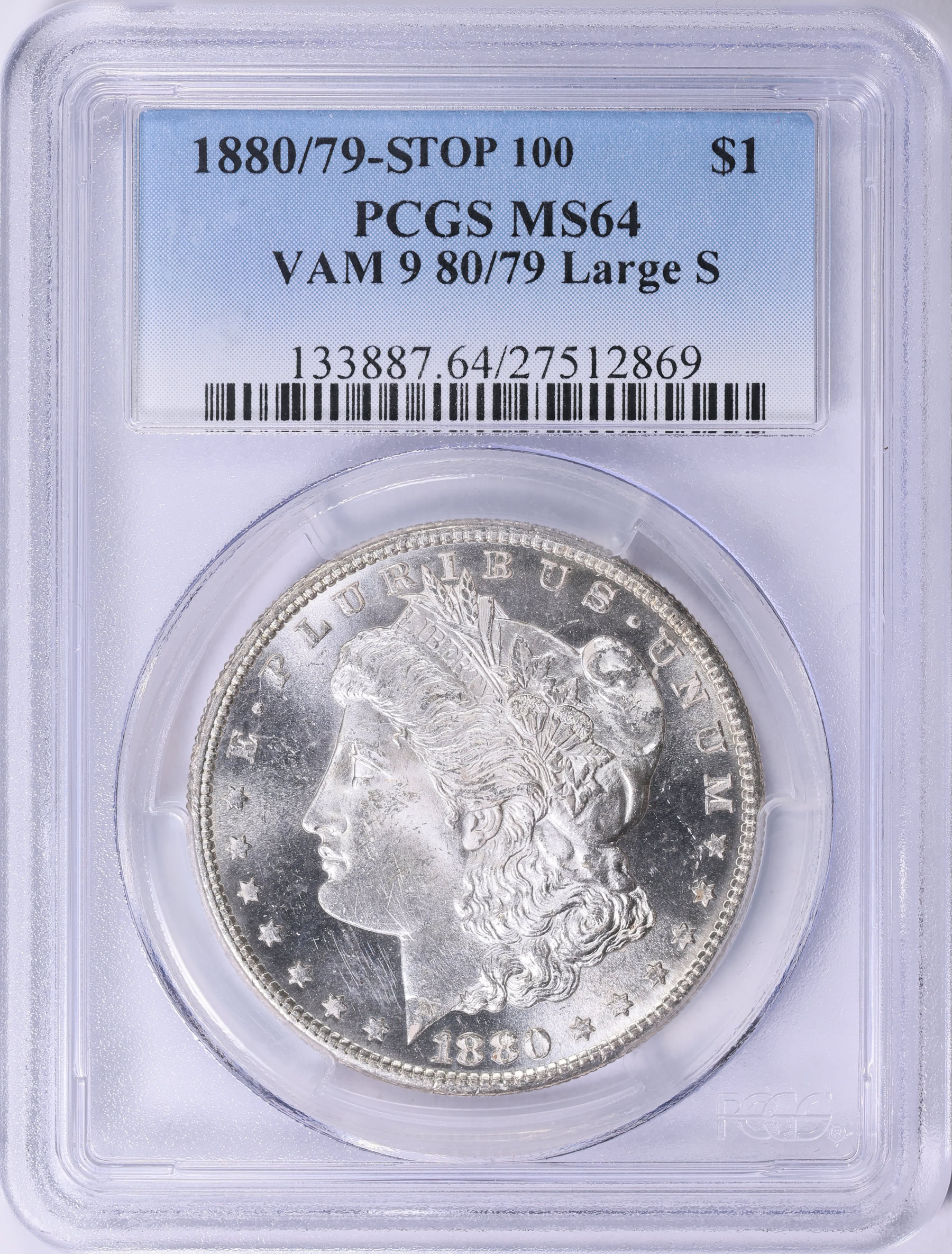 1880/79-S Morgan Silver Dollar 80/79 Large S VAM-9 *Top 100* PCGS