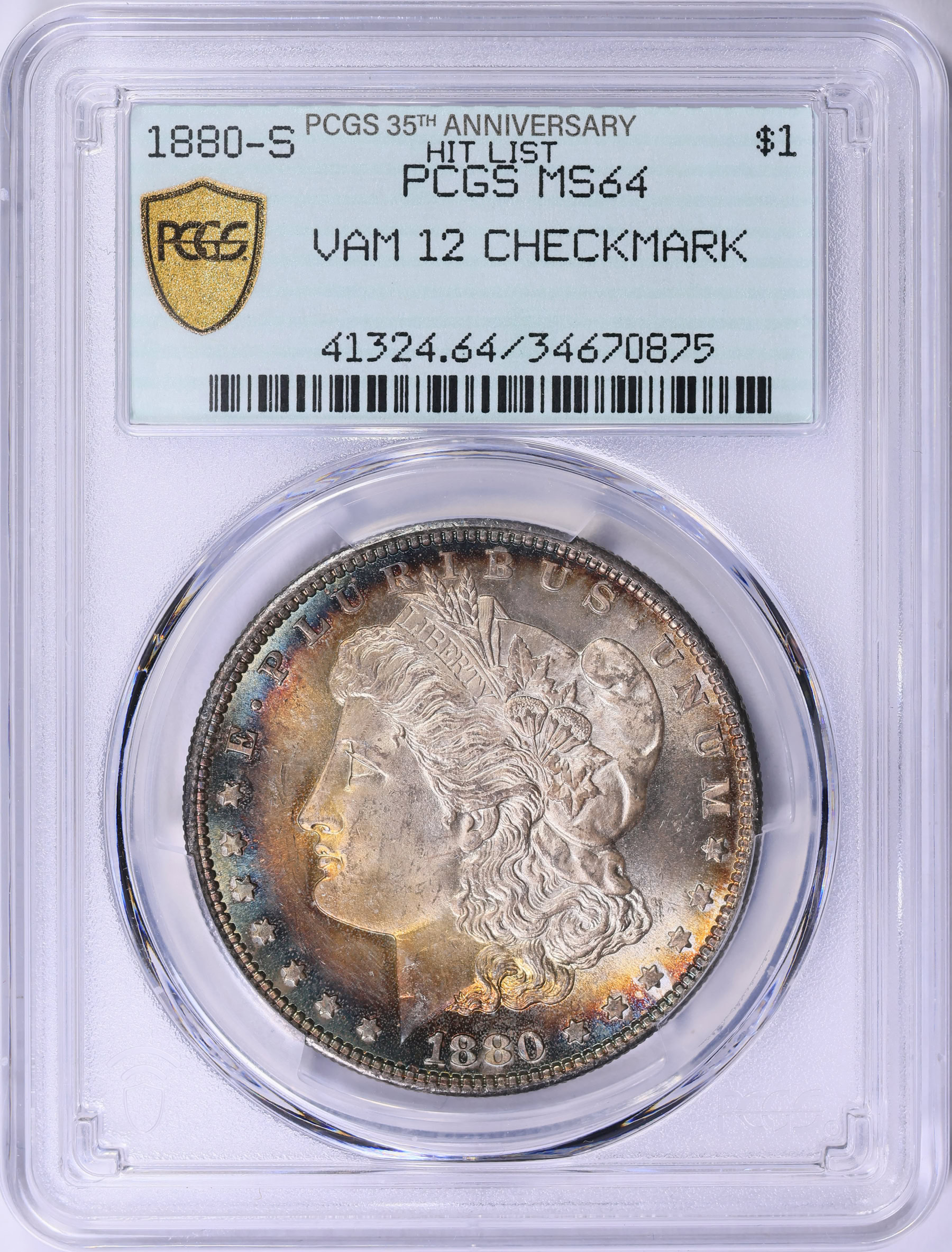 1880-S Morgan Silver Dollar Checkmark VAM-12 *Hit List 40* PCGS MS