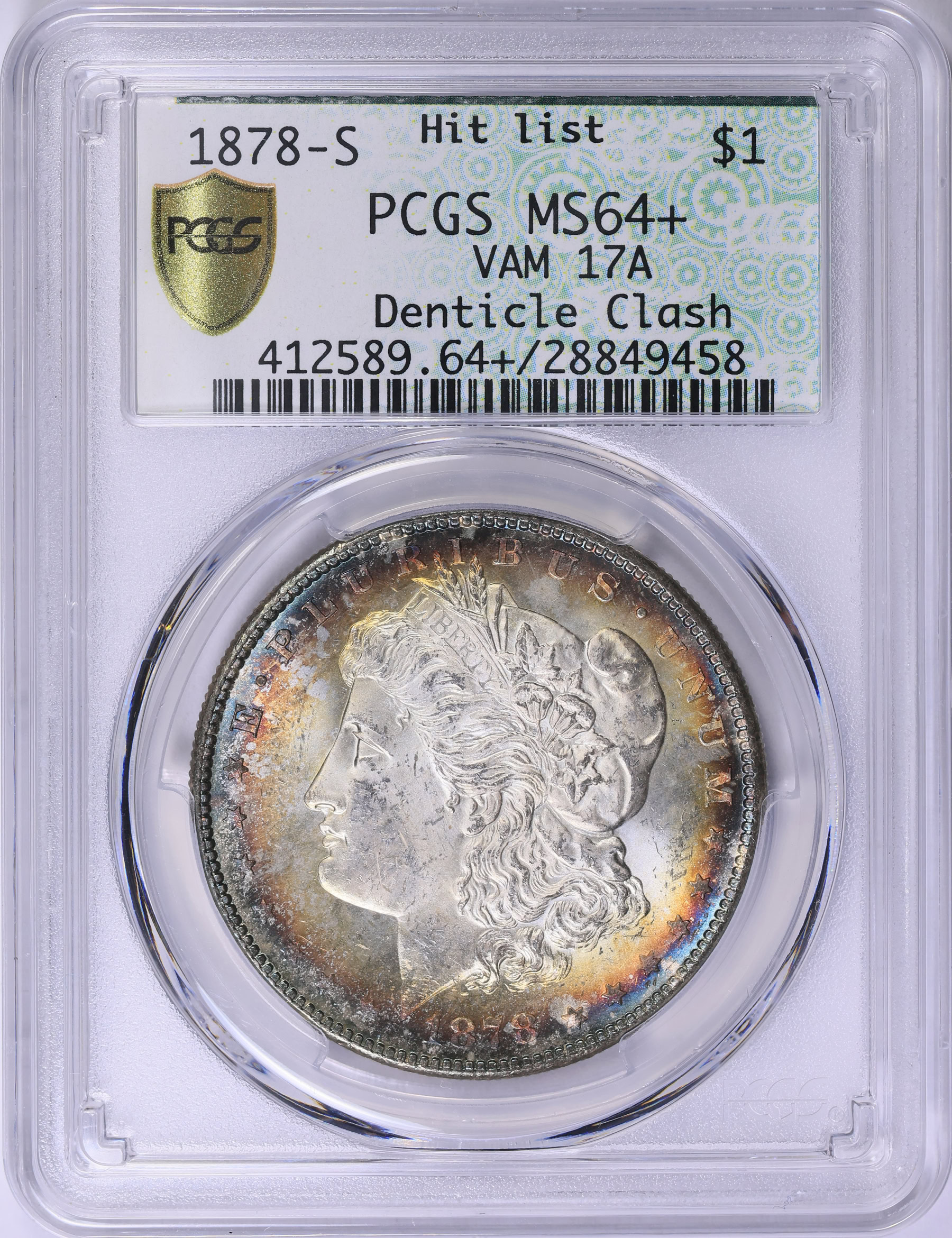 1878-S Morgan Silver Dollar Denticle Clash VAM-17A *Hit List 40