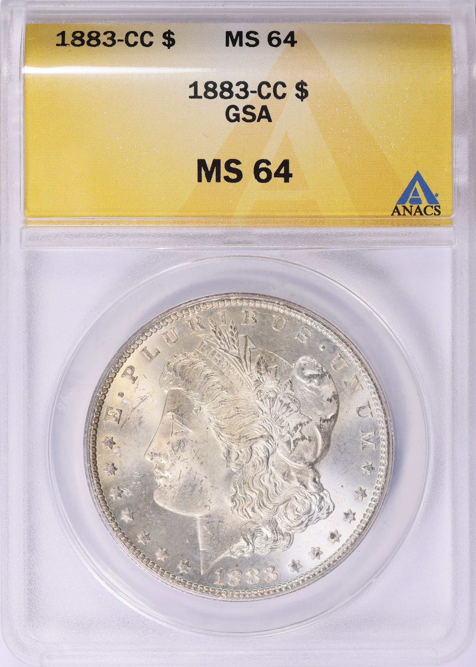 1883-CC Morgan Silver Dollar ANACS MS-64 (GSA) (Item 2027259