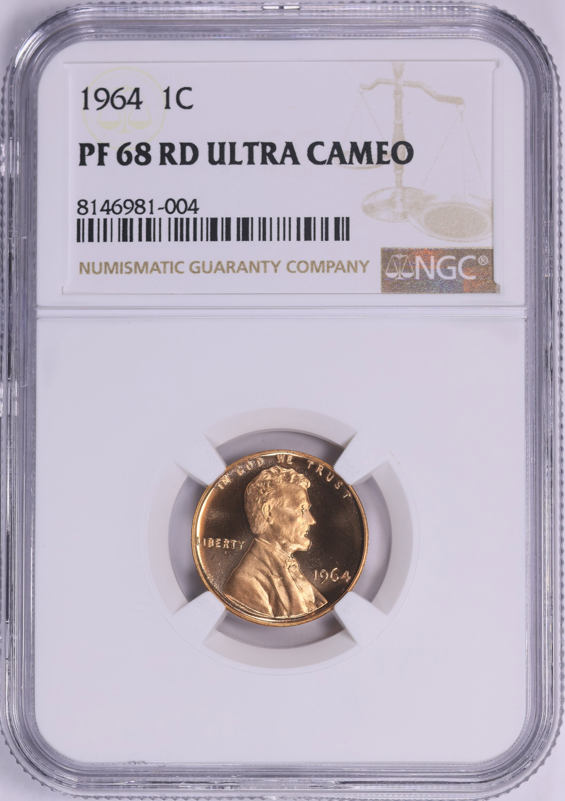 1964 Lincoln Cent Ngc Proof 68 Rd Uc Item 2027350 Greatcollections 