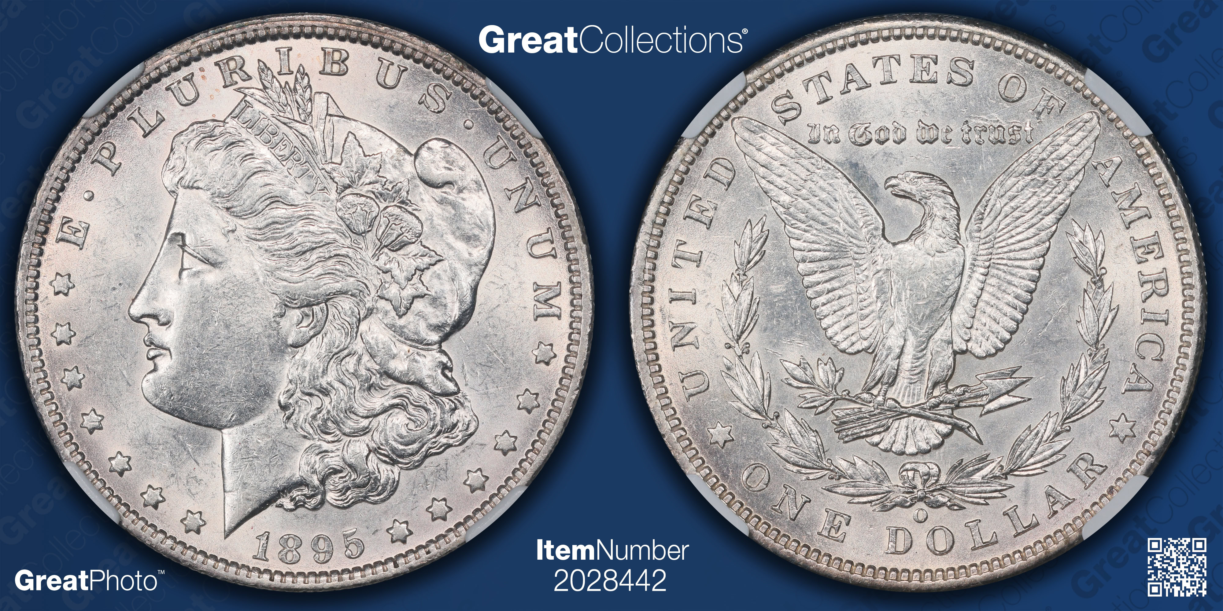 1895-O Morgan Silver Dollar NGC AU-58 (Item 2028442
