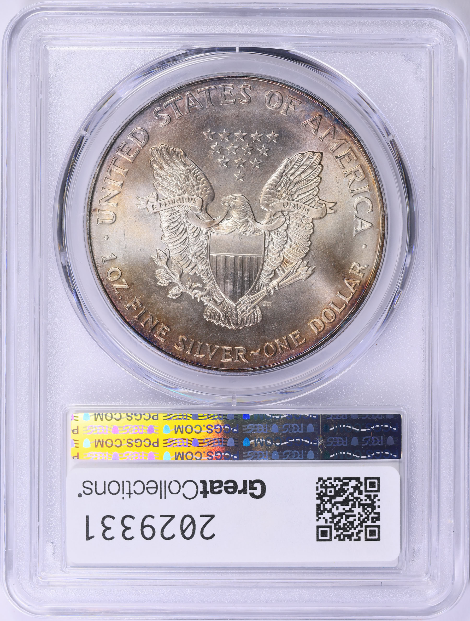 1998 $1 Silver Eagle PCGS MS-67 (Toned) (Item 2029331
