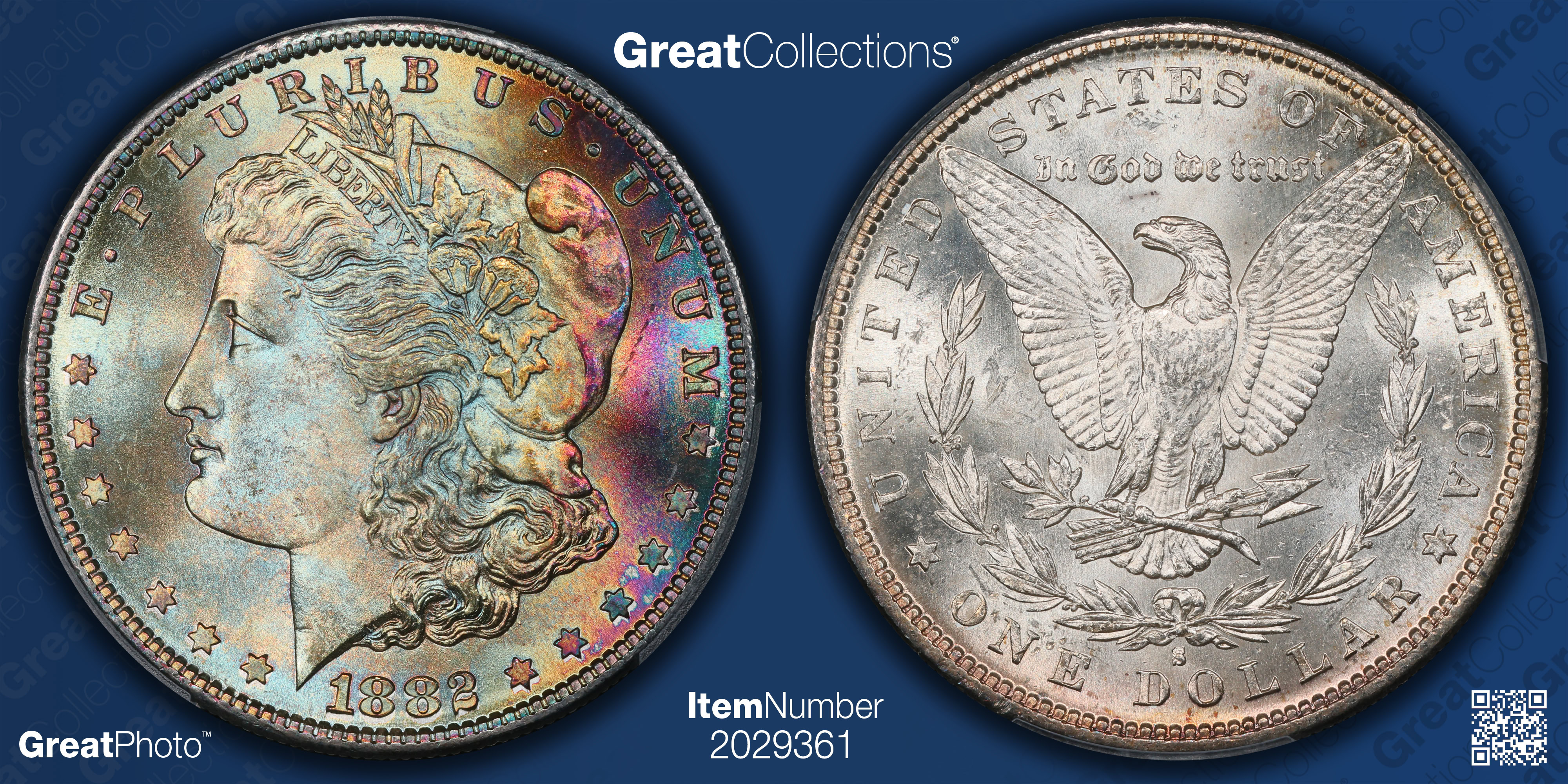 1882-S Morgan Silver Dollar PCGS MS-65+ (Toned) (Item 2029361