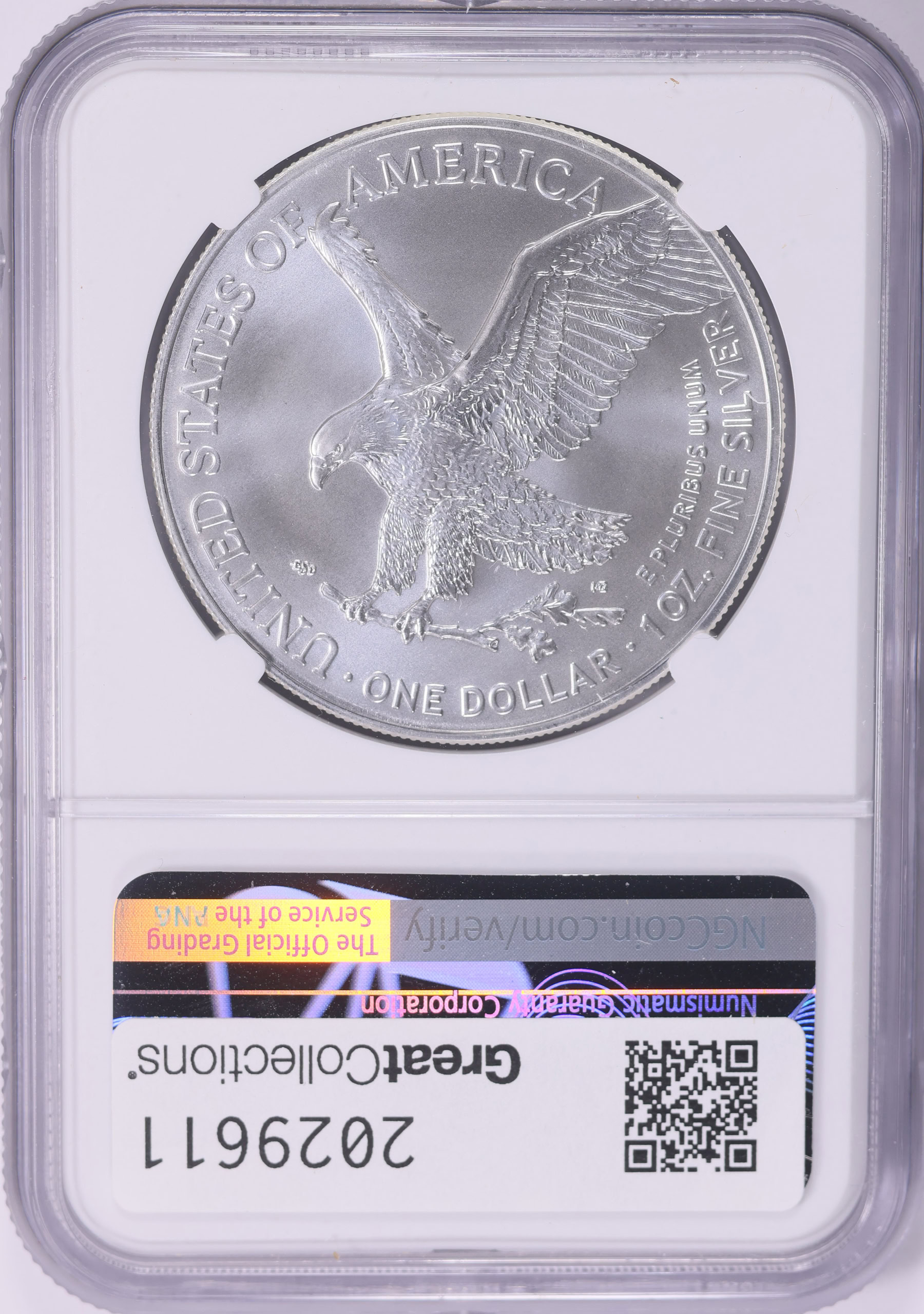 2023 $1 Silver Eagle First Releases NGC MS-70 (Eagle Label) (Item
