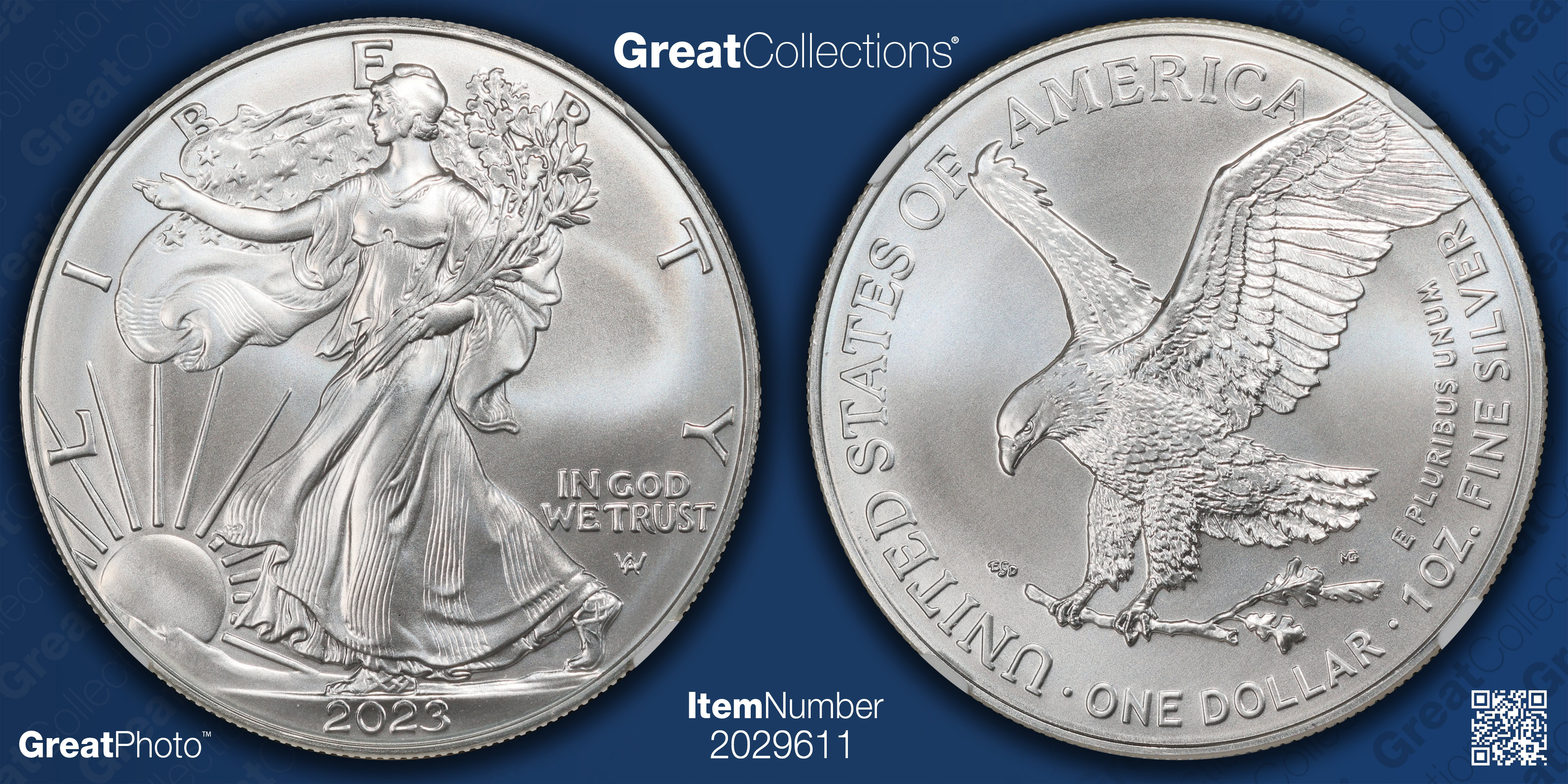 2023 $1 Silver Eagle First Releases NGC MS-70 (Eagle Label) (Item