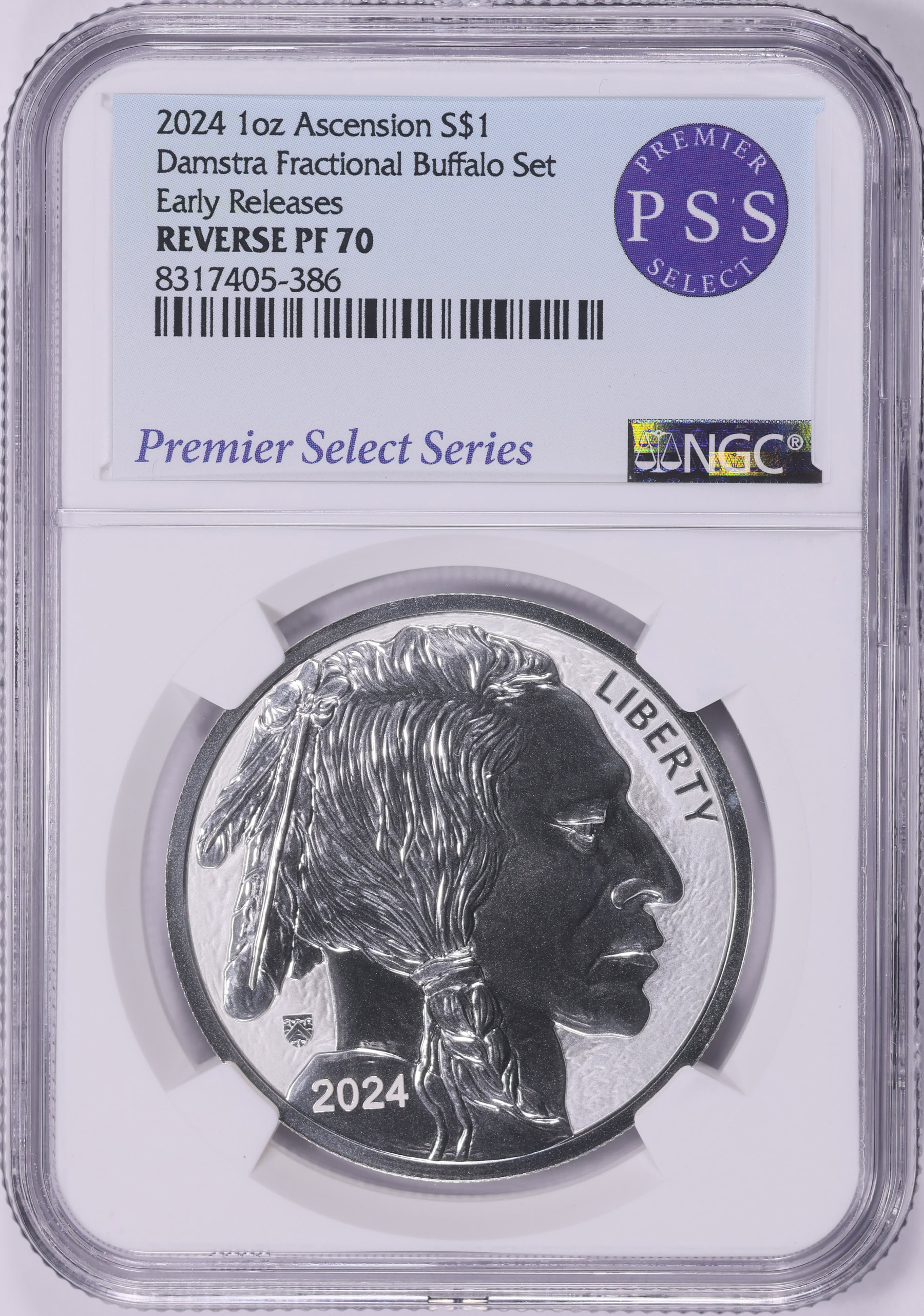 Ascension Island 2024 Silver $1 (From Damstra Fractional Buffalo