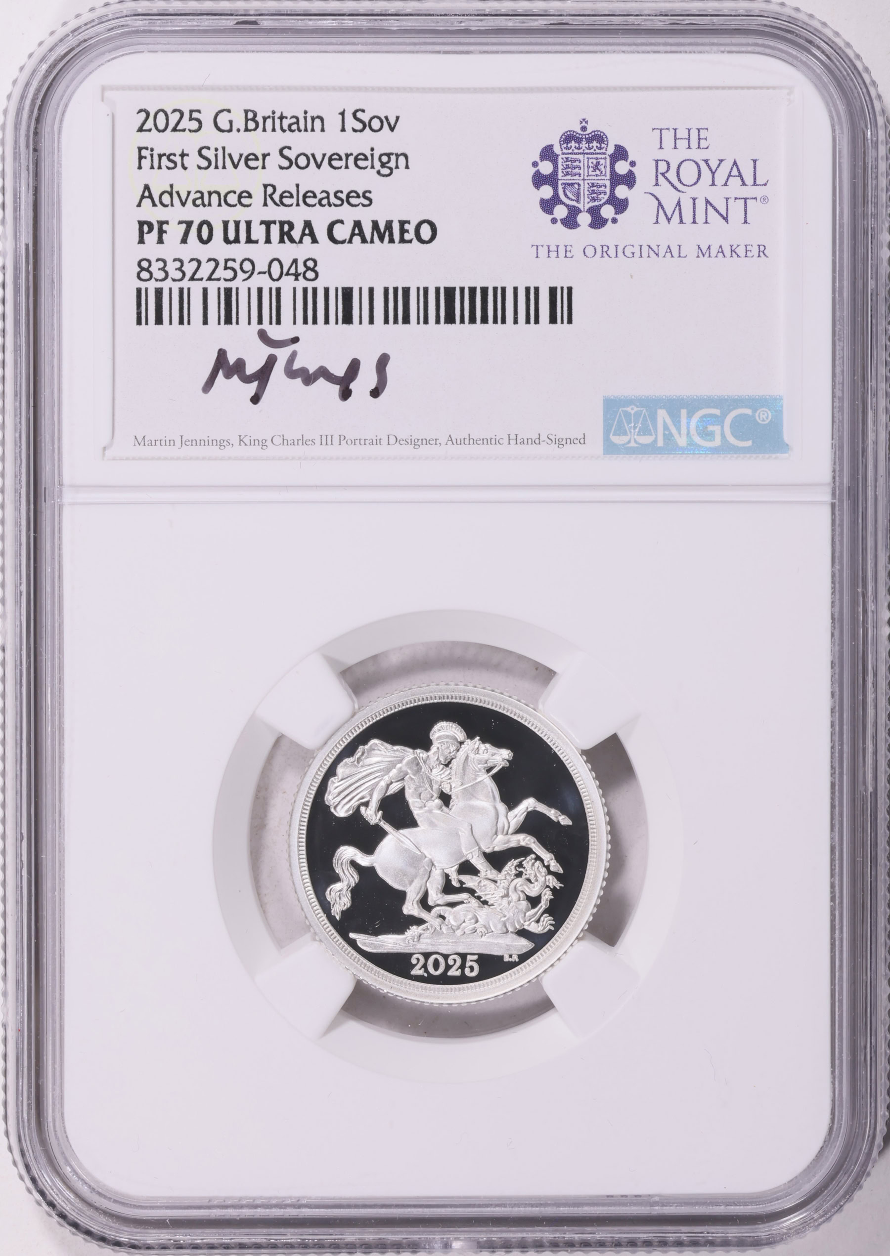 Great Britain 2025 Silver Sovereign First Silver Sovereign Advanced ...