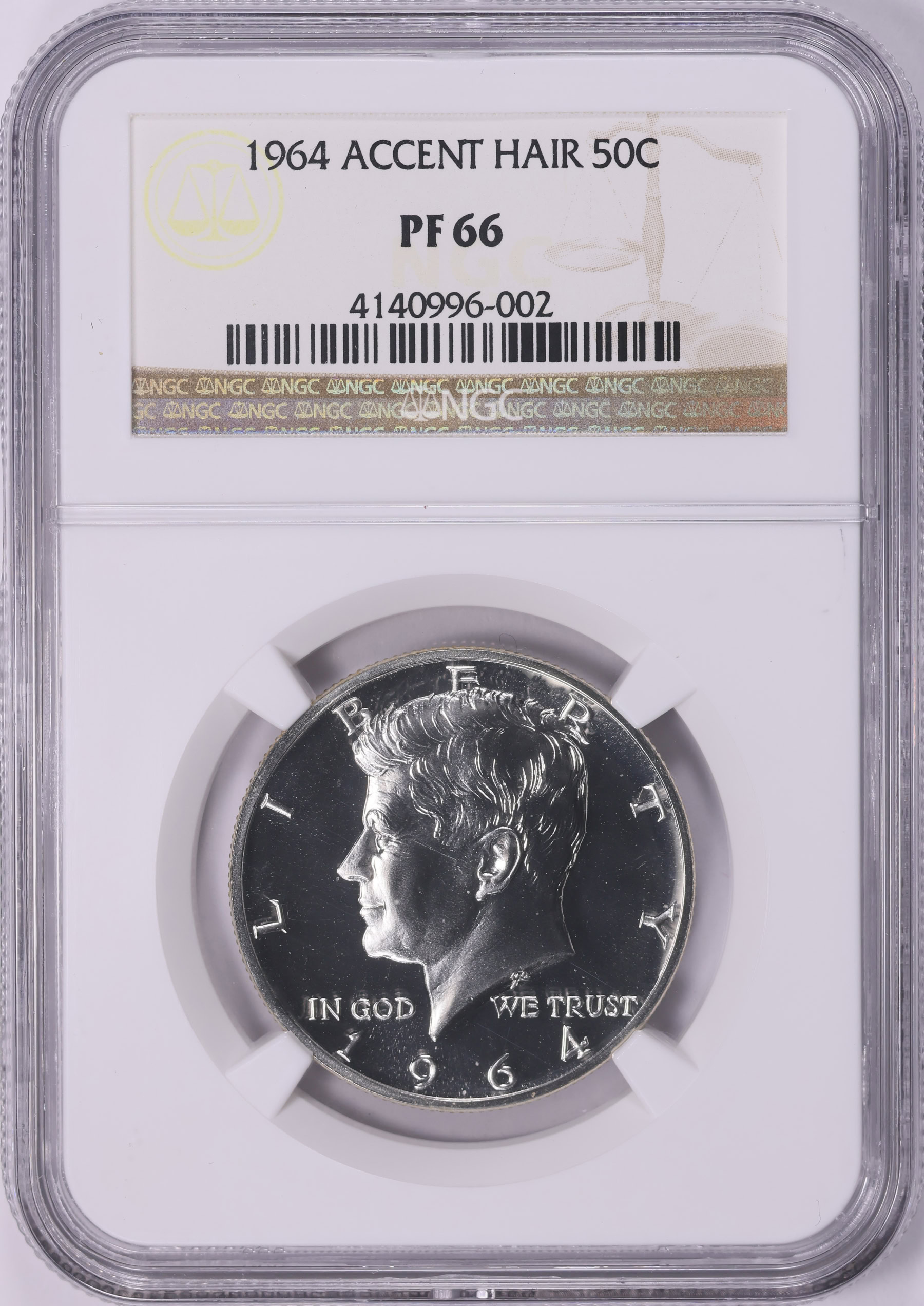 1964 Kennedy Half Dollar Accented Hair NGC Proof-66 (Item 2031633