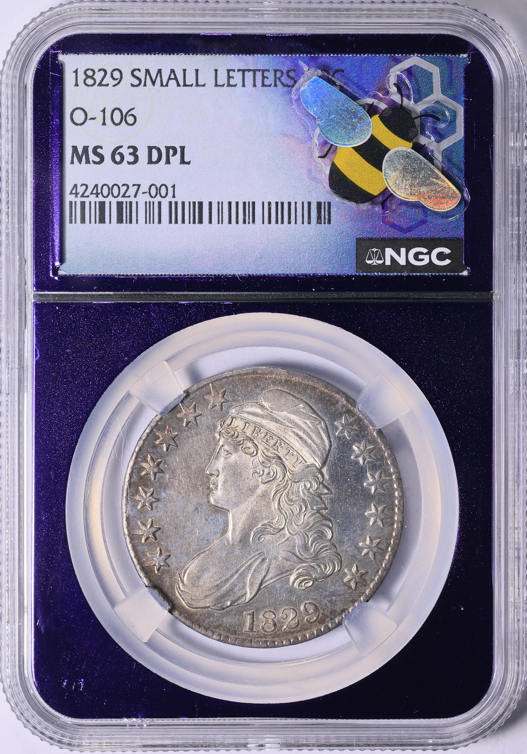 激レア アメリカ ギフトカード 6枚セット usdm 1829 Capped Bust Half Dollar Small Letters Overton 106 NGC MS-63