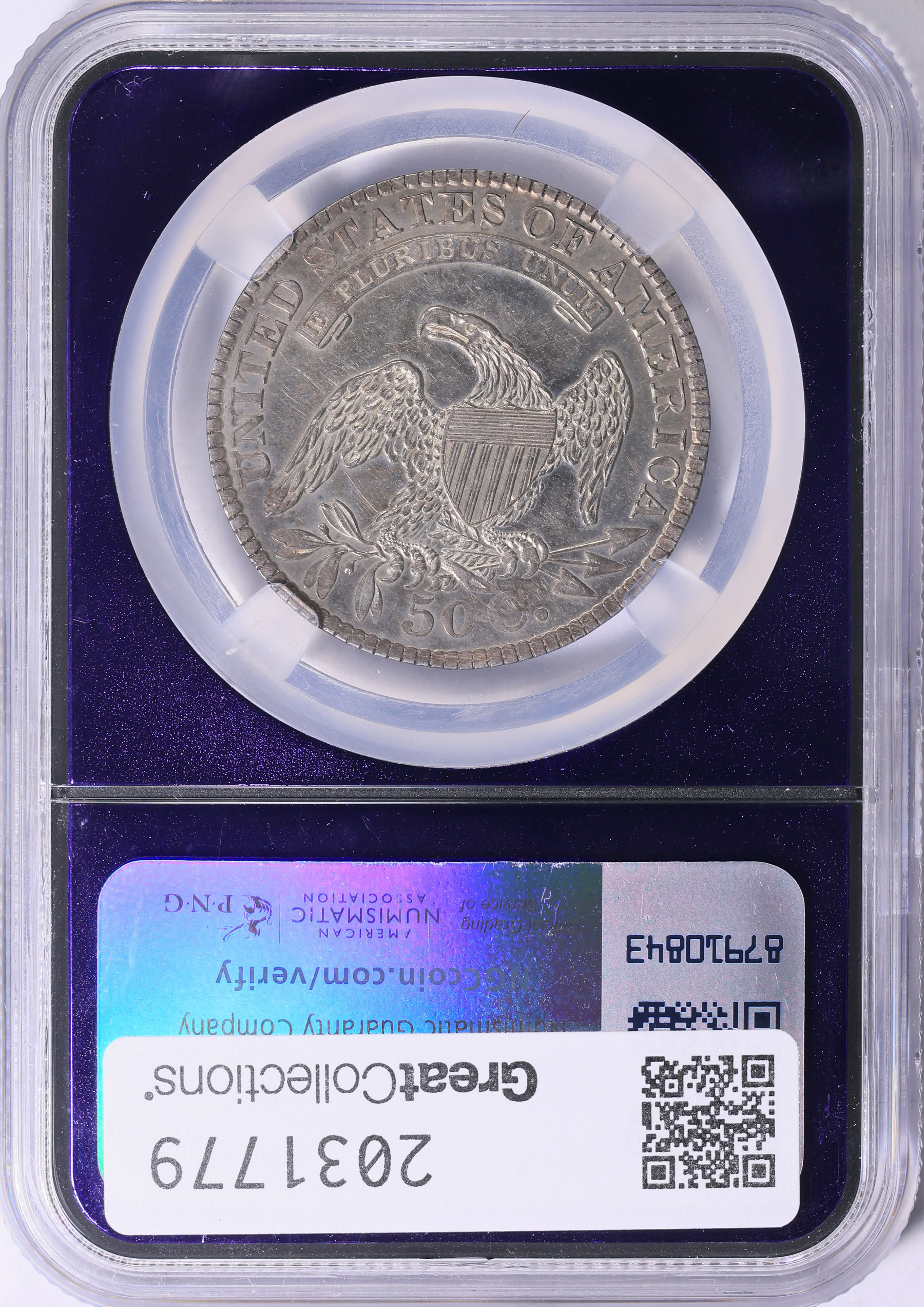 1829 Capped Bust Half Dollar Small Letters Overton 106 NGC MS-63