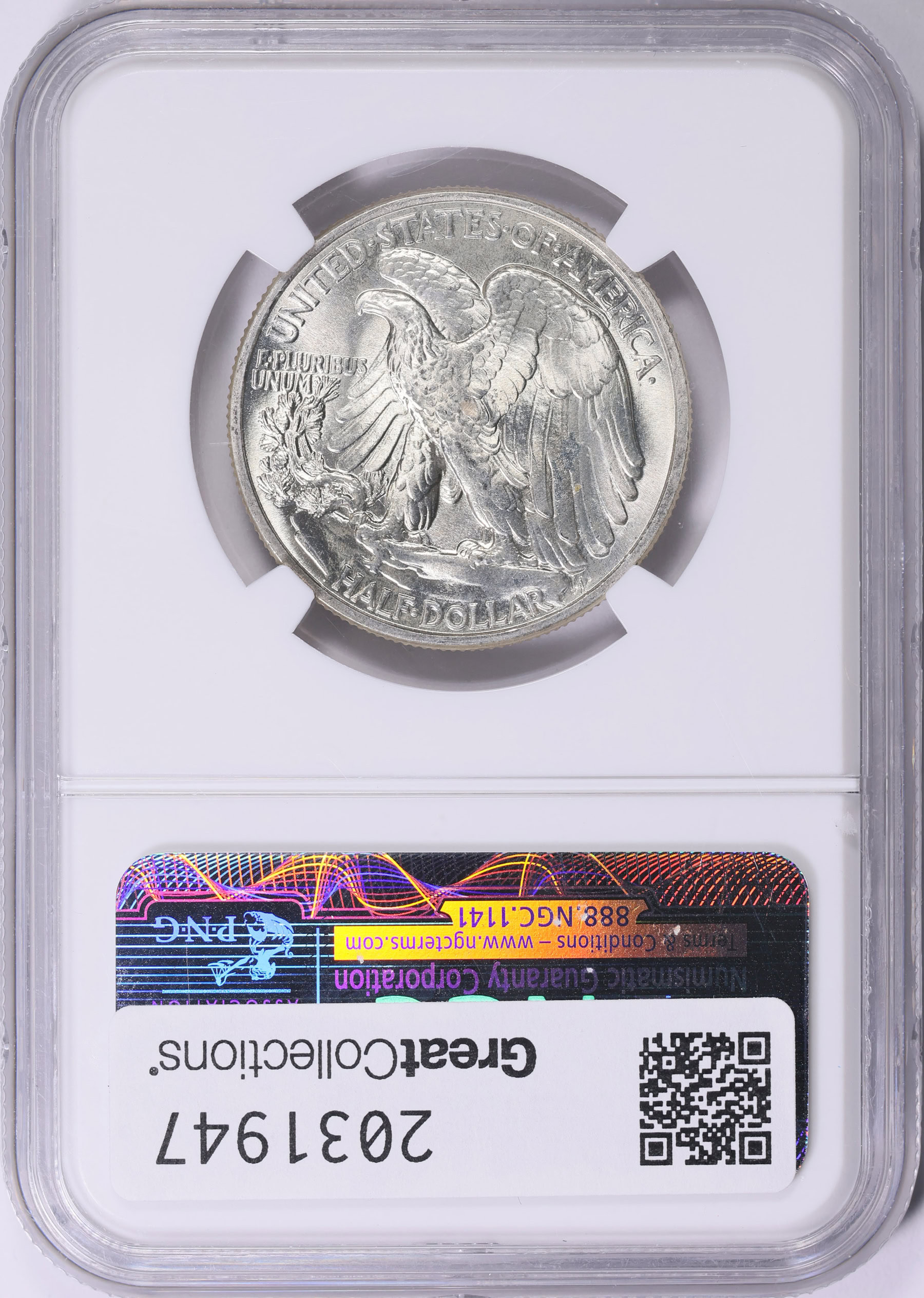 1943 Walking Liberty Half Dollar NGC MS-65 (Item 2031947